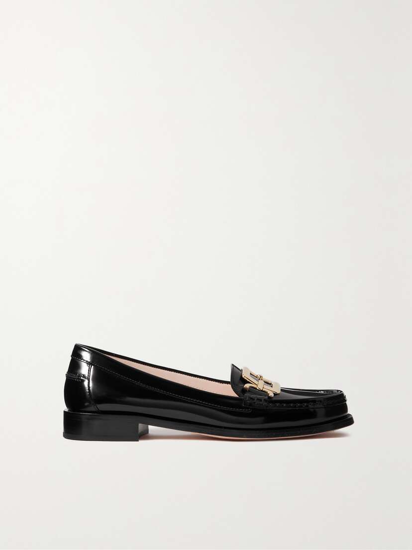 Roger Vivier Morsetto Embellished Patent-leather Loafers