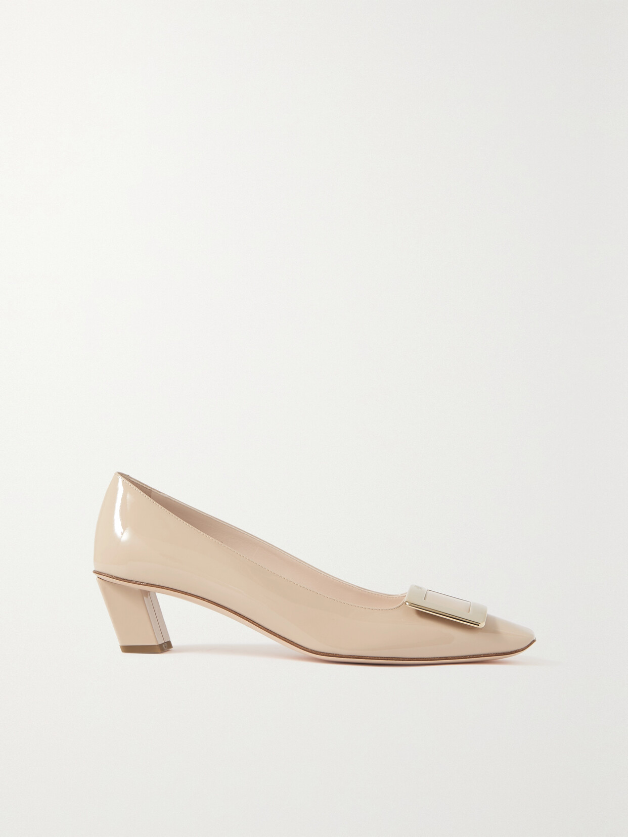 Roger Vivier Belle Vivier Patent-leather Pumps In Beige