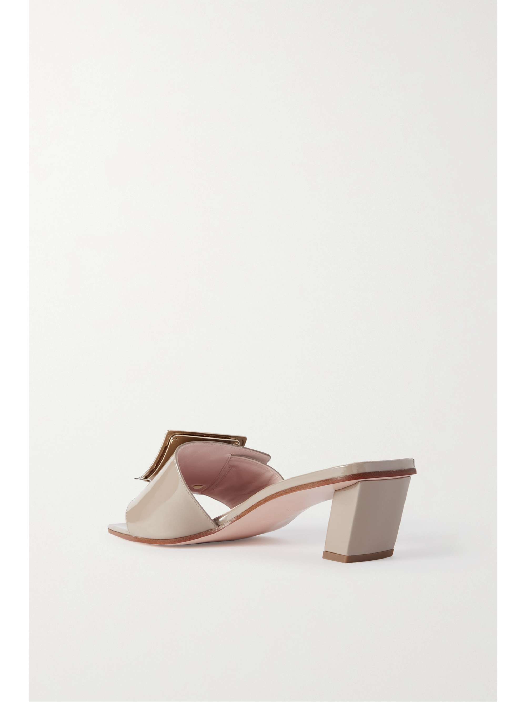 ROGER VIVIER Love embellished patent-leather mules