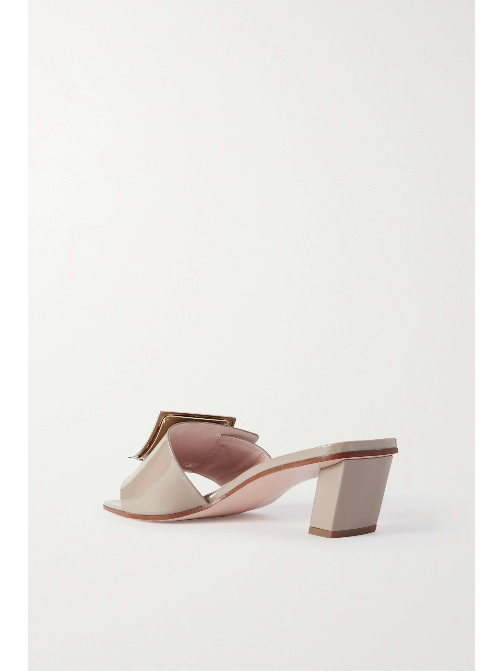 ROGER VIVIER Love embellished patent-leather mules | NET-A-PORTER