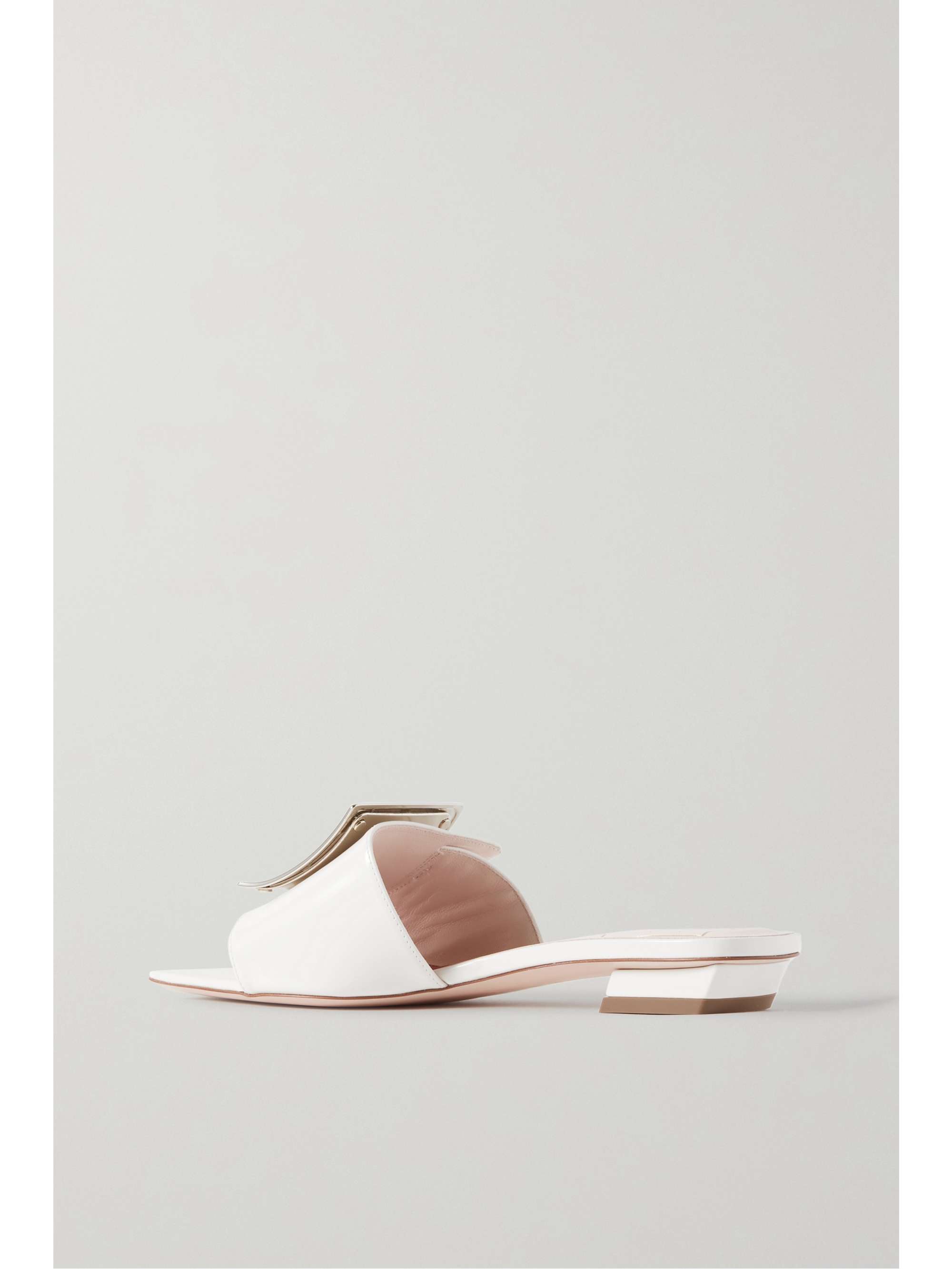 ROGER VIVIER Belle Vivier embellished patent-leather mules