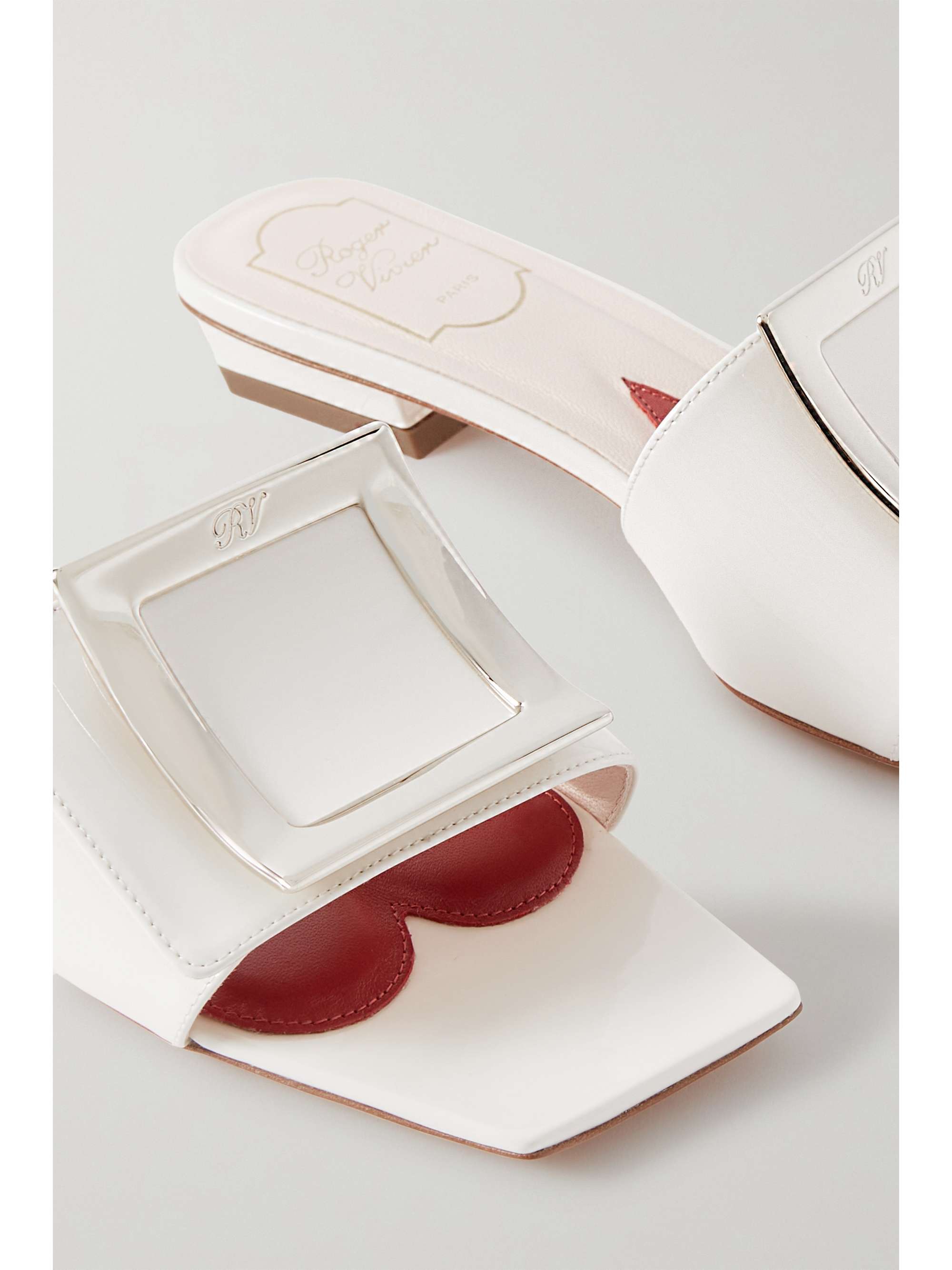 ROGER VIVIER Belle Vivier embellished patent-leather mules