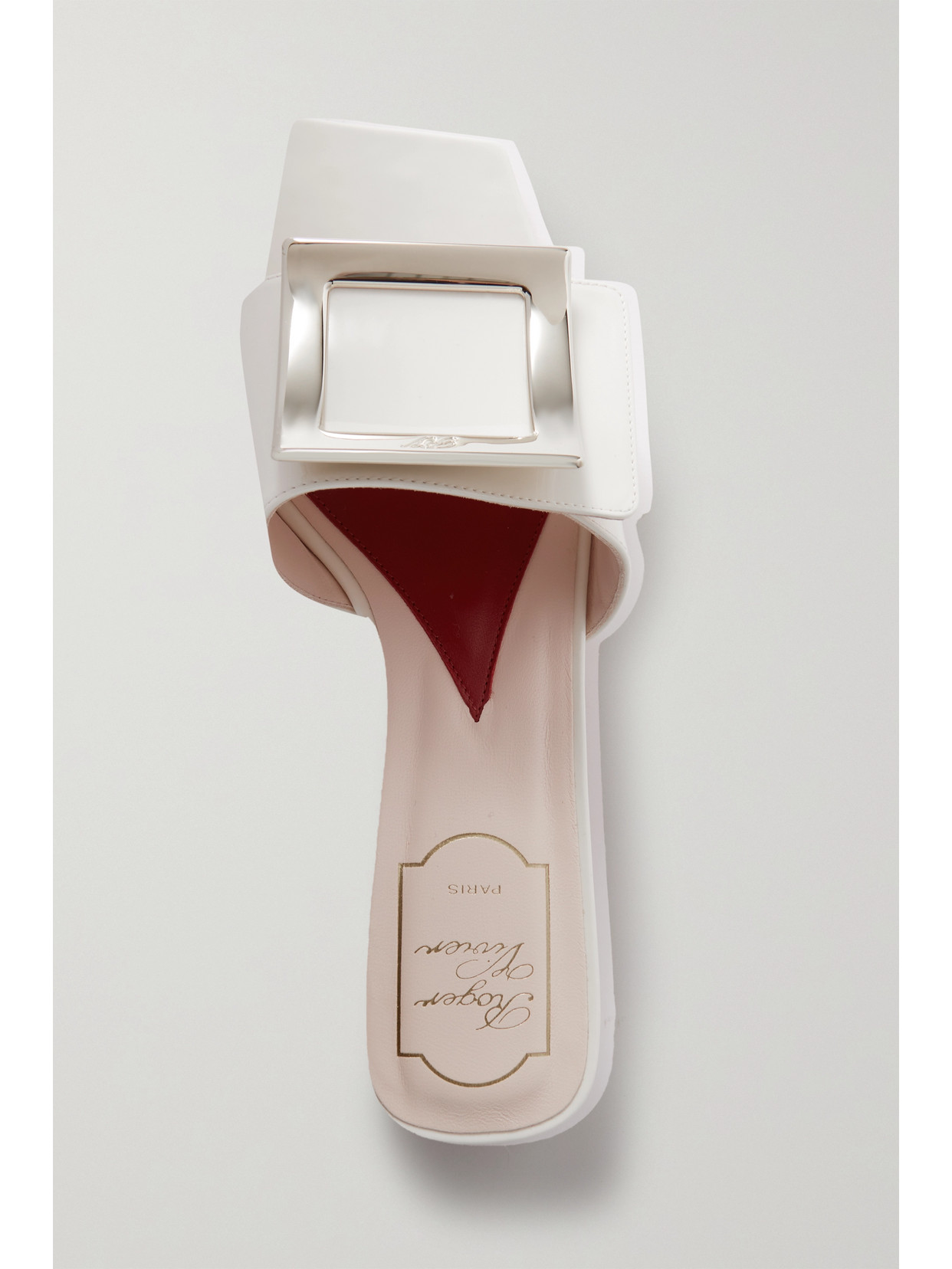 ROGER VIVIER BELLE VIVIER EMBELLISHED PATENT-LEATHER MULES