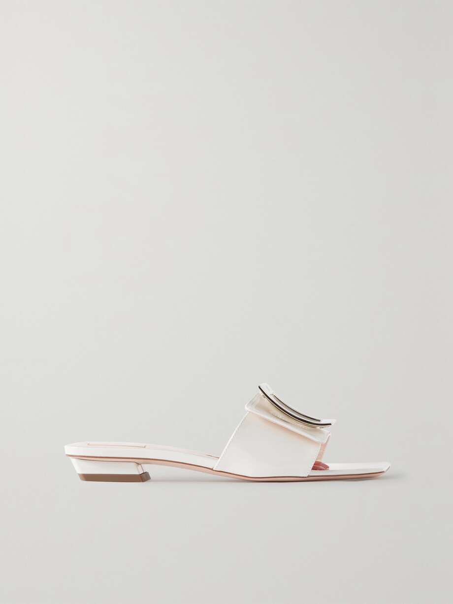 net-a-porter.com | Belle Vivier embellished patent-leather mules