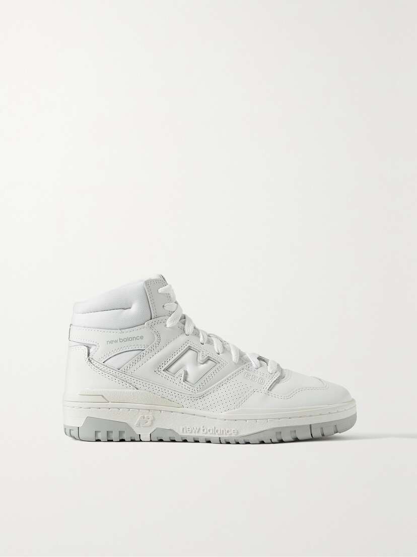 New Balance 650 Mesh-trimmed Leather High-top Sneakers