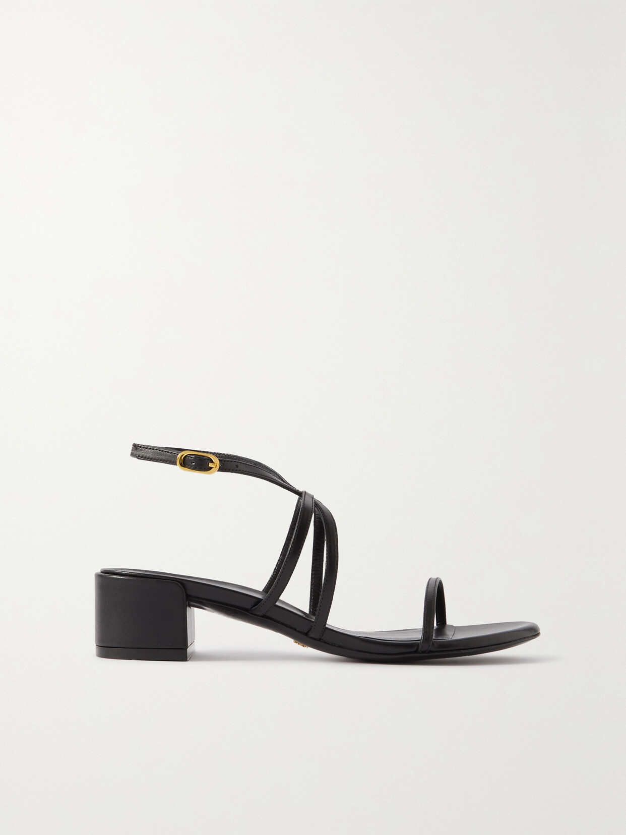 Stuart Weitzman - Barelythere Leather Sandals - Black