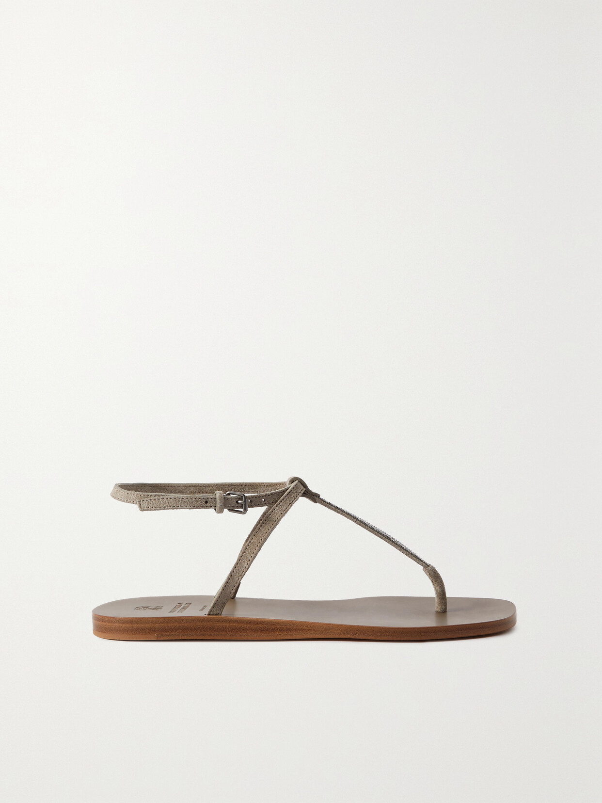 Brunello Cucinelli Bead-embellished Leather Sandals