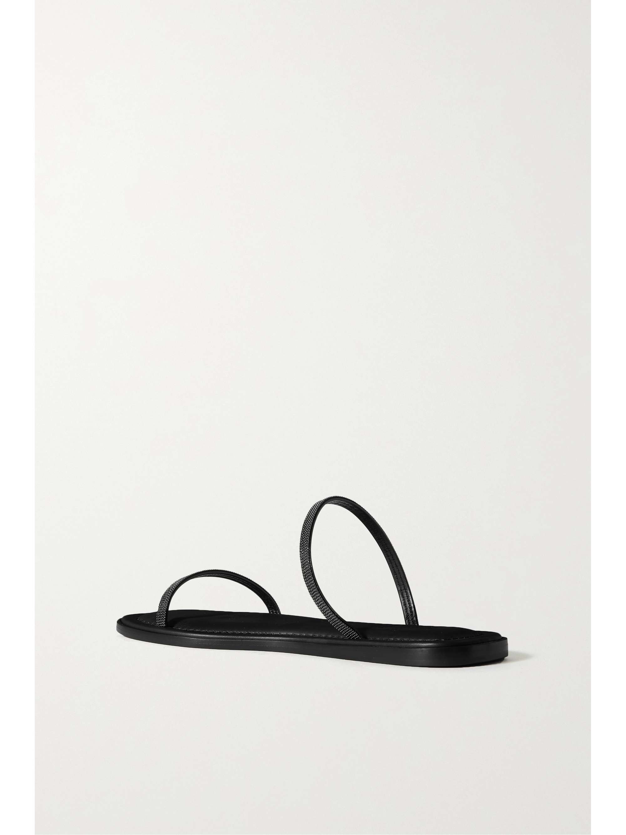 BRUNELLO CUCINELLI Bead-embellished leather sandals