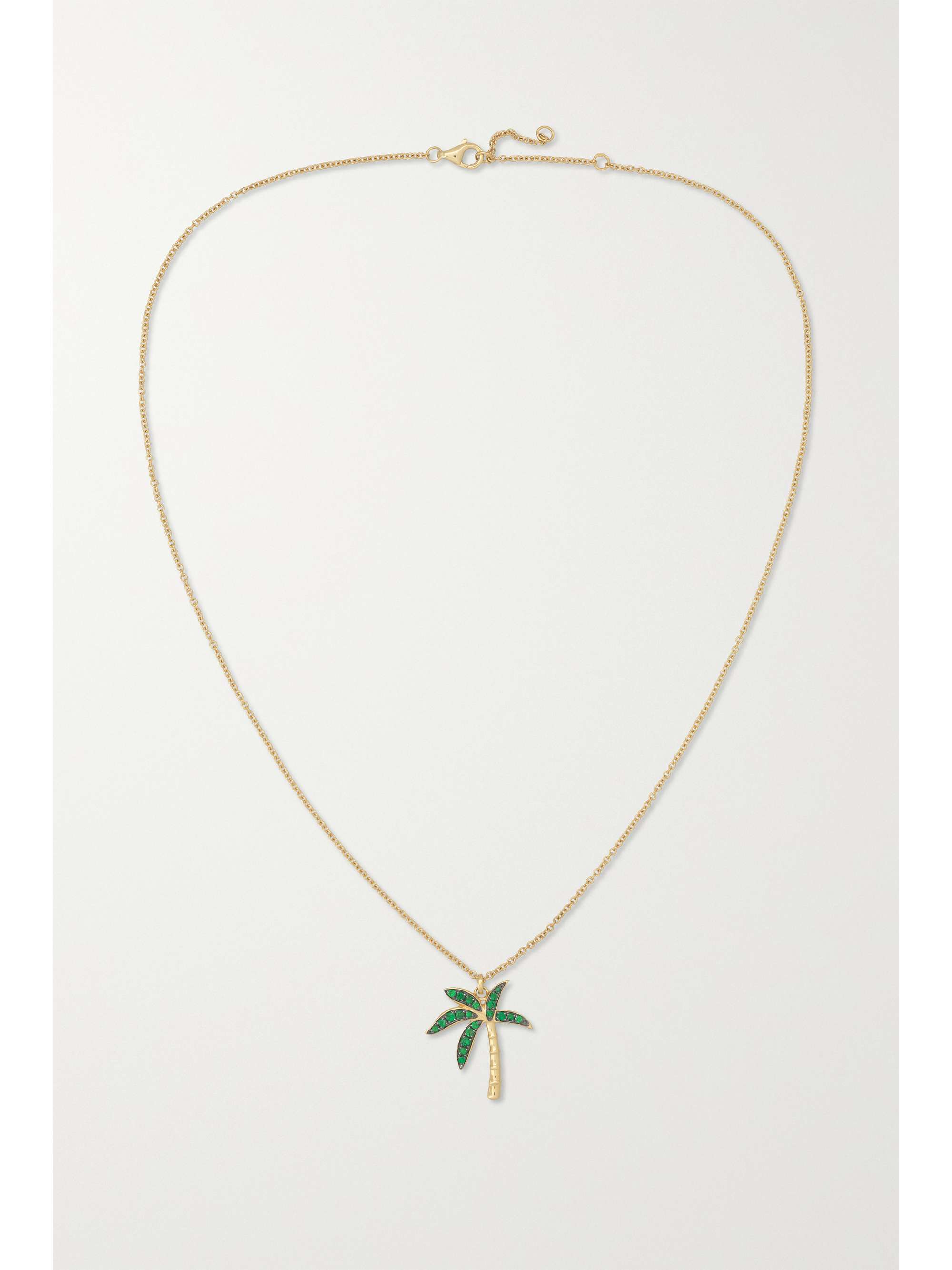 YVONNE LÉON 18-karat gold tsavorite necklace