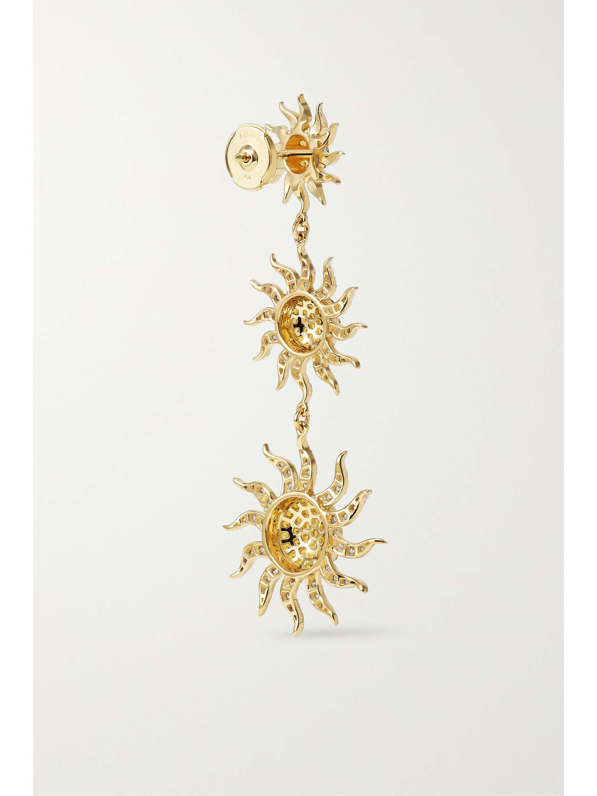 YVONNE LÉON 18-karat white and yellow gold, citrine and diamond earrings