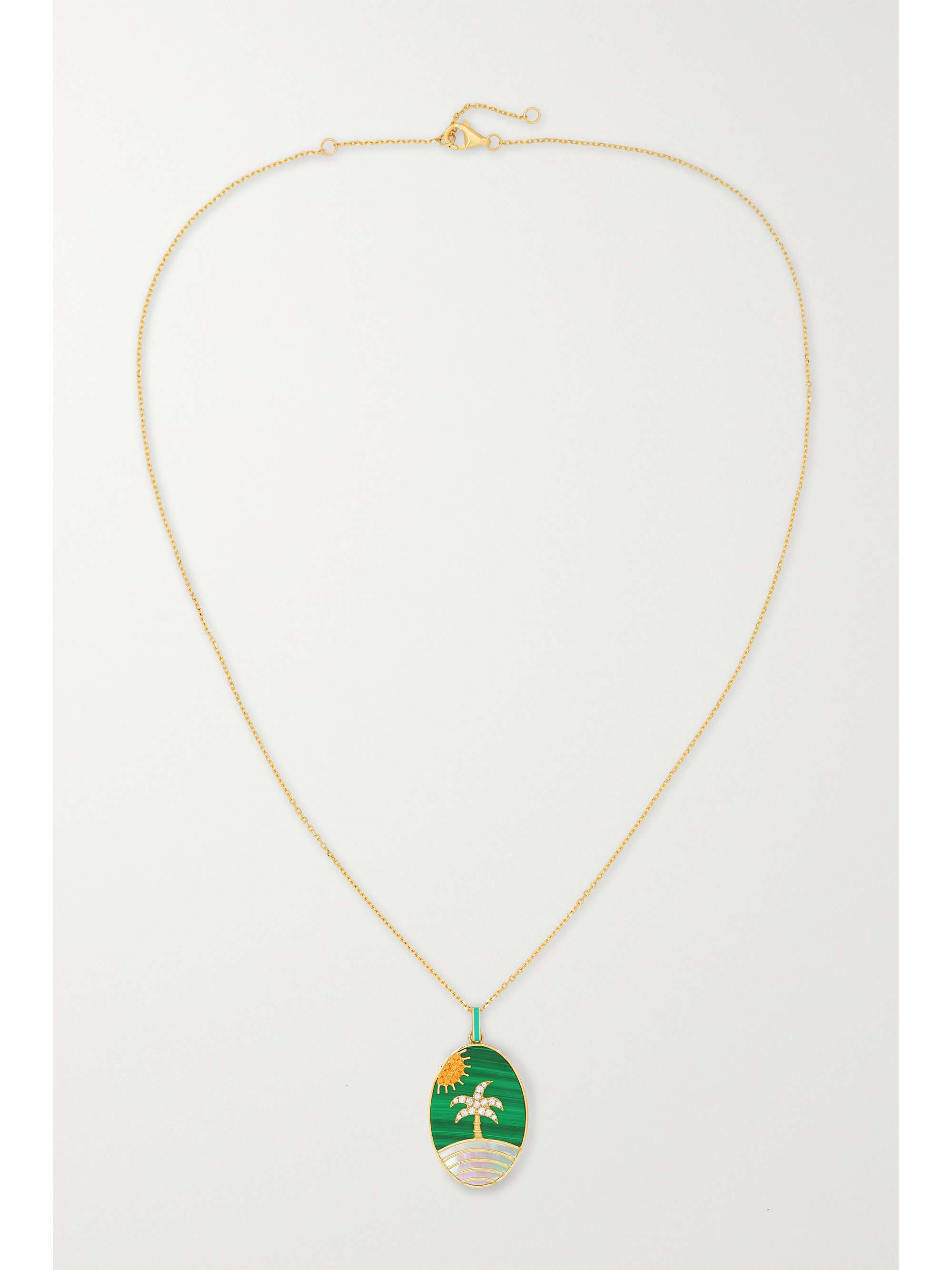 YVONNE LÉON 9- and 18-karat gold multi-stone necklace