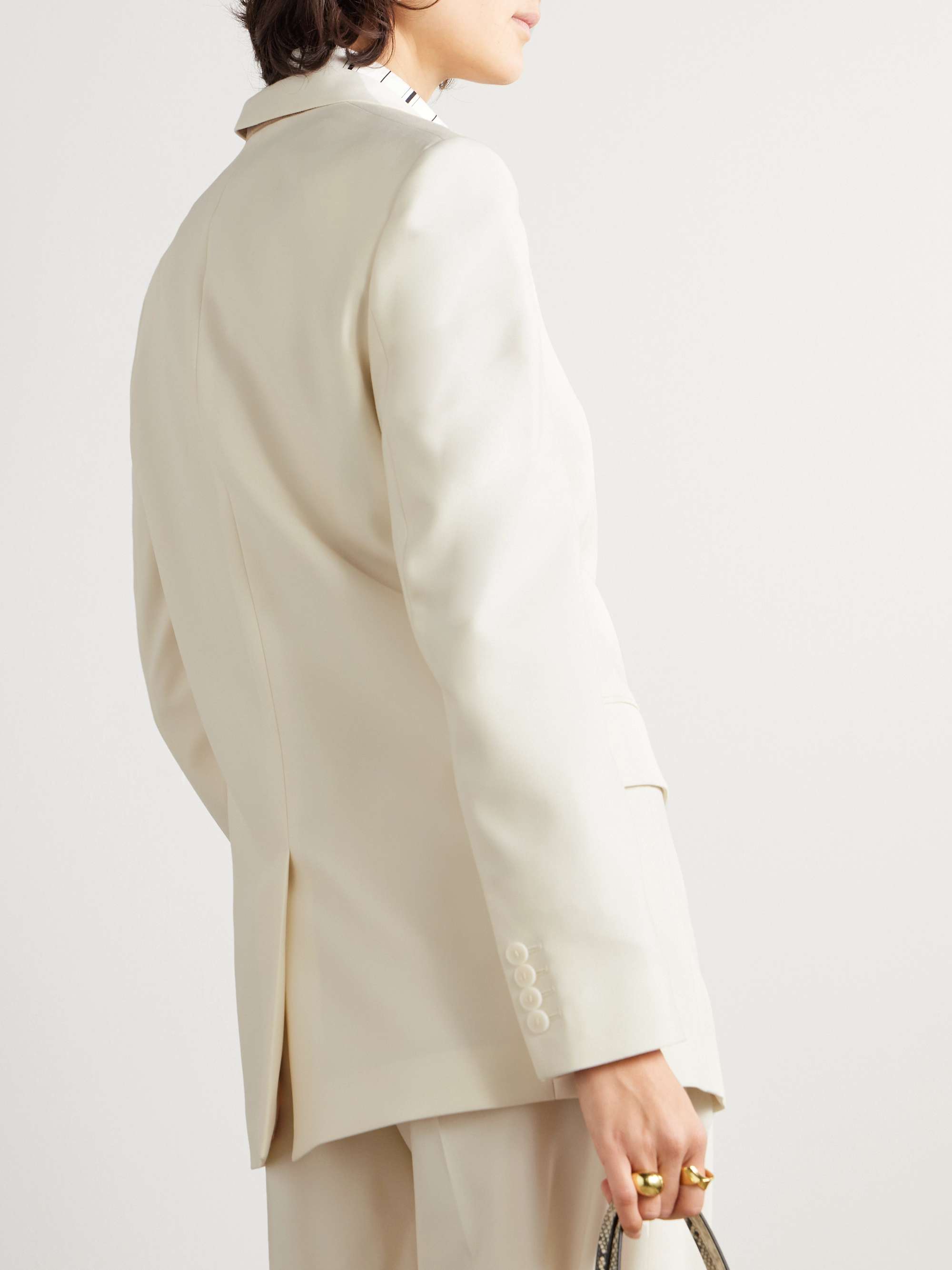 ANOTHER TOMORROW + NET SUSTAIN oversized merino wool blazer
