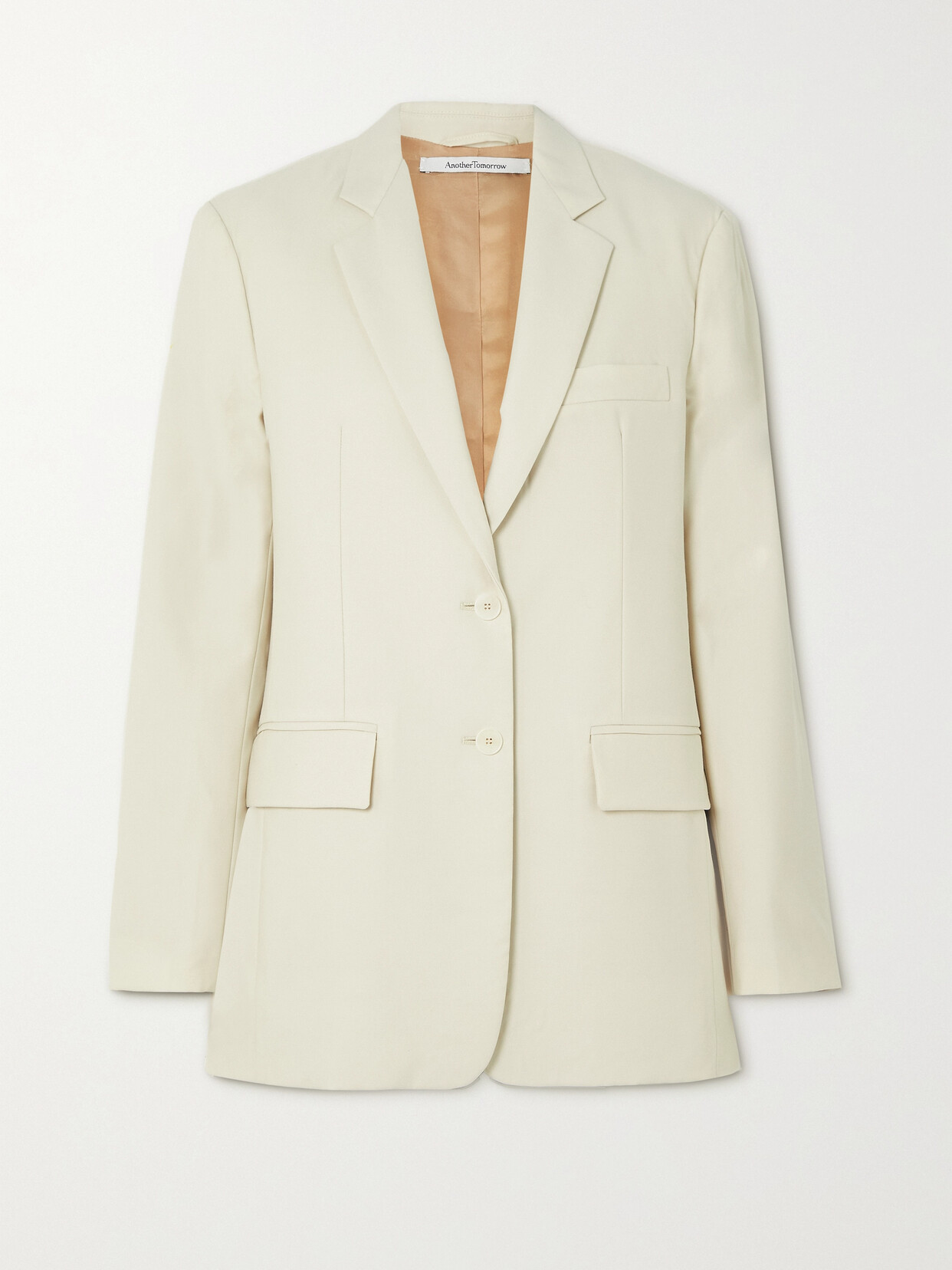 Another Tomorrow - + Net Sustain Oversized Merino Wool Blazer - Off-white