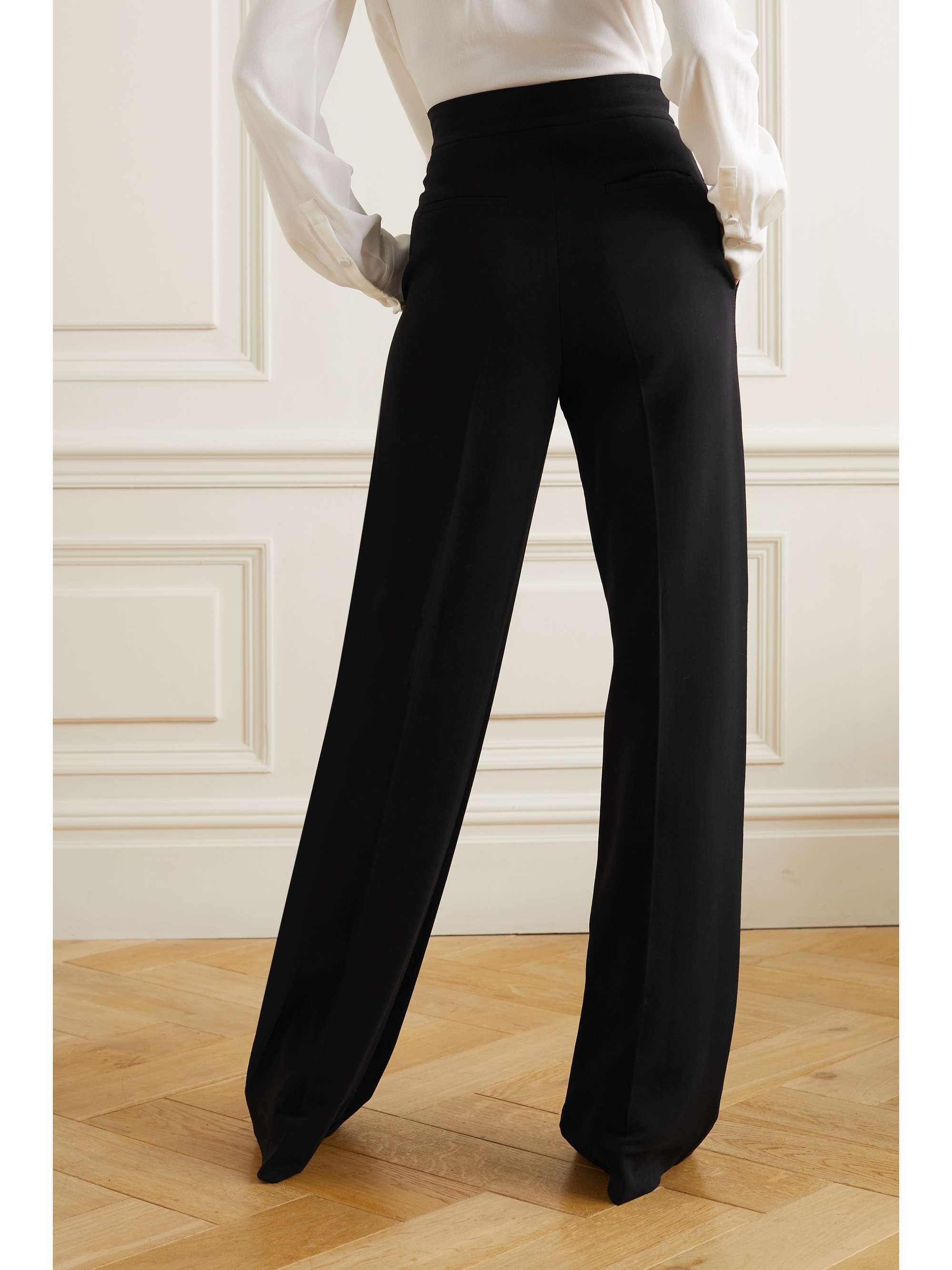 ANOTHER TOMORROW Pantalon large en laine mérinos stretch - NET SUSTAIN