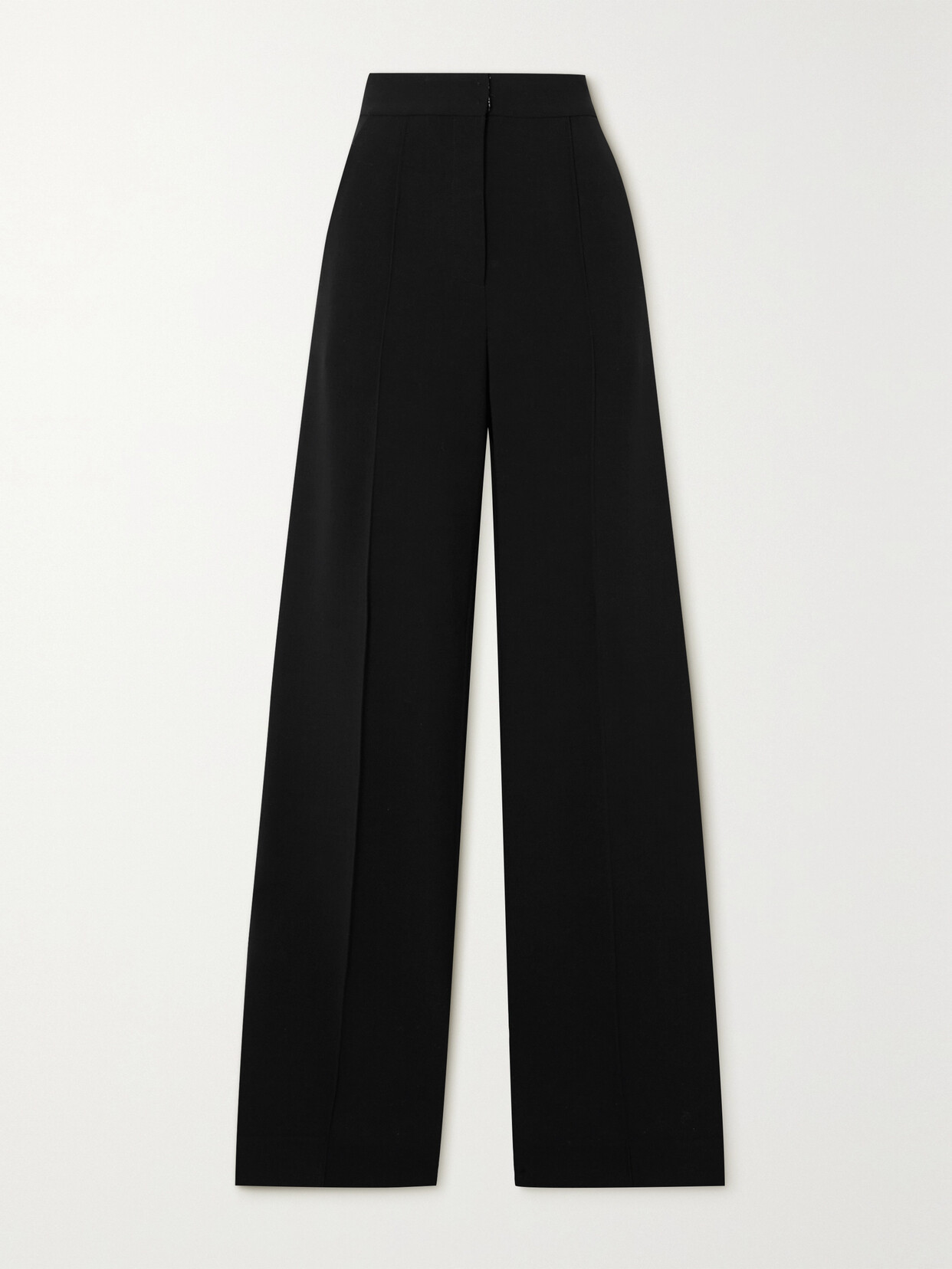 Shop Another Tomorrow + Net Sustain Stretch-merino Wool Wide-leg Pants In Black