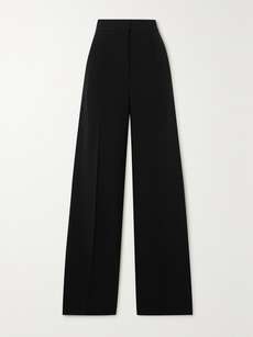 Another Tomorrow £575 Black Stretch Wool Straight Leg Pants XS