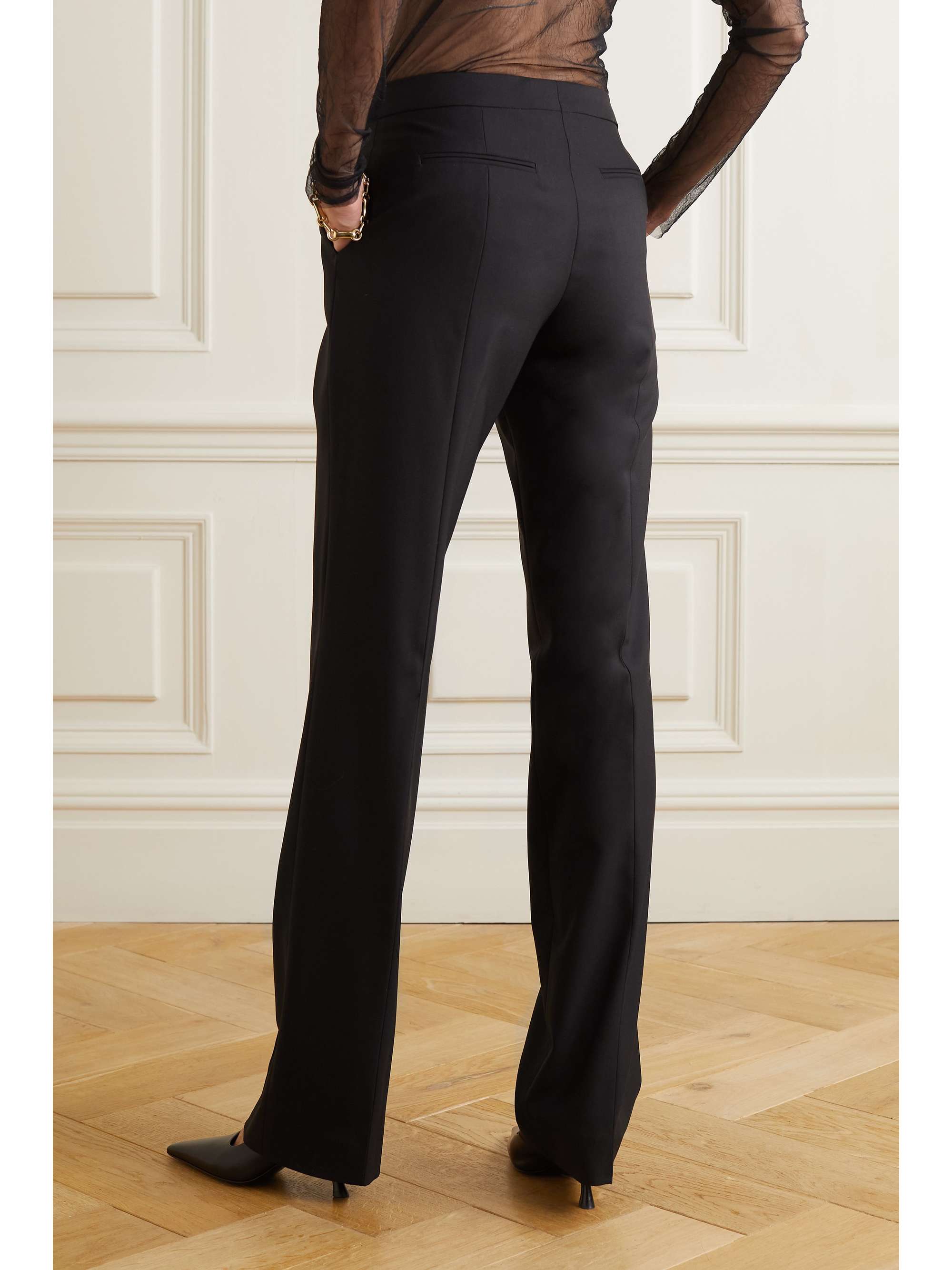 ANOTHER TOMORROW + NET SUSTAIN pleated merino wool straight-leg pants