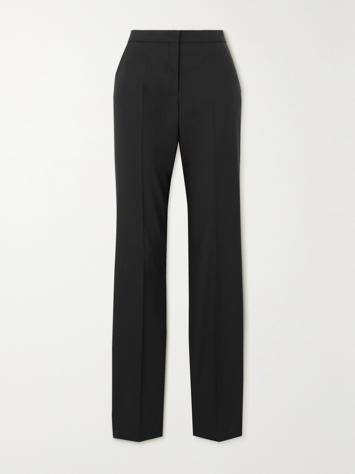 Another Tomorrow - + Net Sustain Pleated Merino Wool Straight-leg Pants - Black