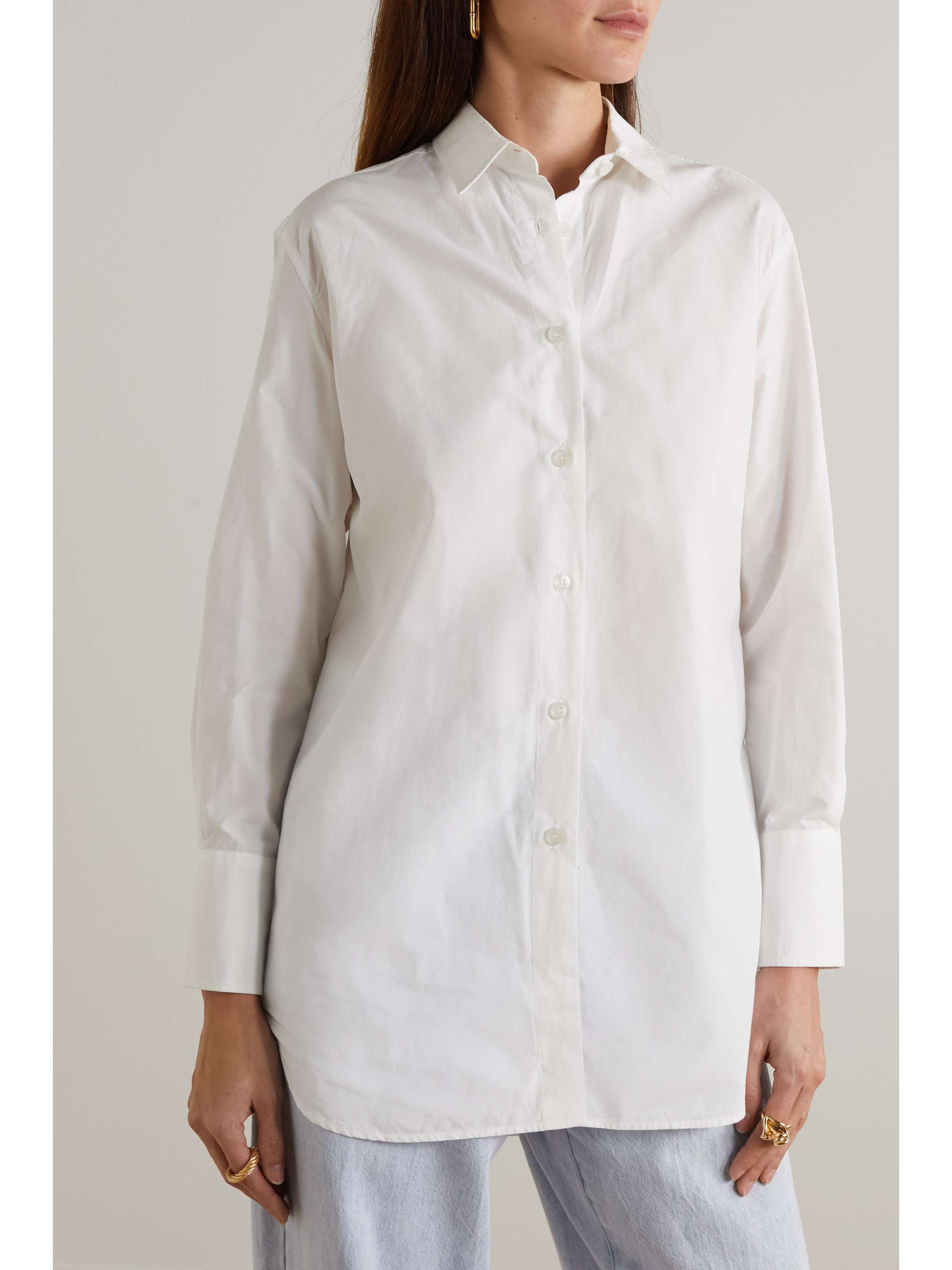 ANOTHER TOMORROW + NET SUSTAIN oversized organic cotton shirt