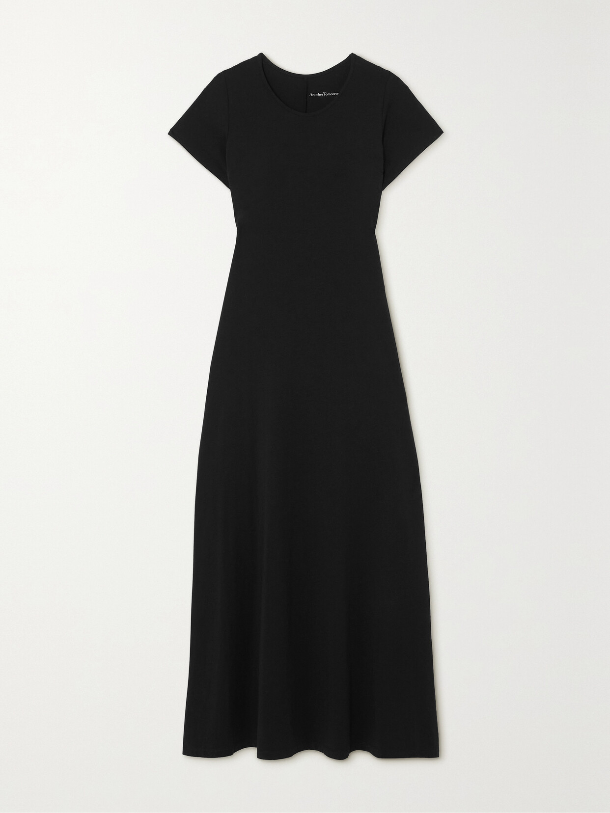 ANOTHER TOMORROW + NET SUSTAIN FITTED TEE ORGANIC COTTON AND TENCEL LYOCELL-BLEND JERSEY MIDI DRESS