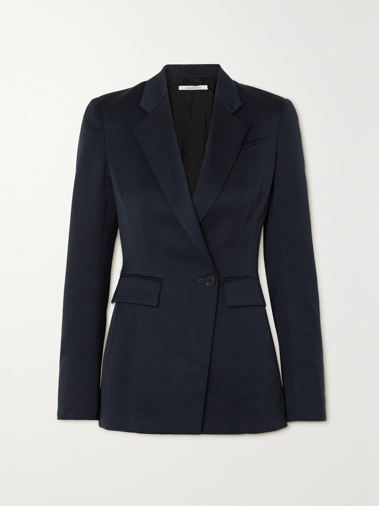 Another Tomorrow + Net Sustain Merino Wool-blend Jacket In Blue