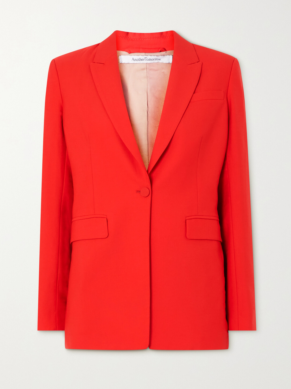 Shop Another Tomorrow + Net Sustain Merino Wool Jacket In Red