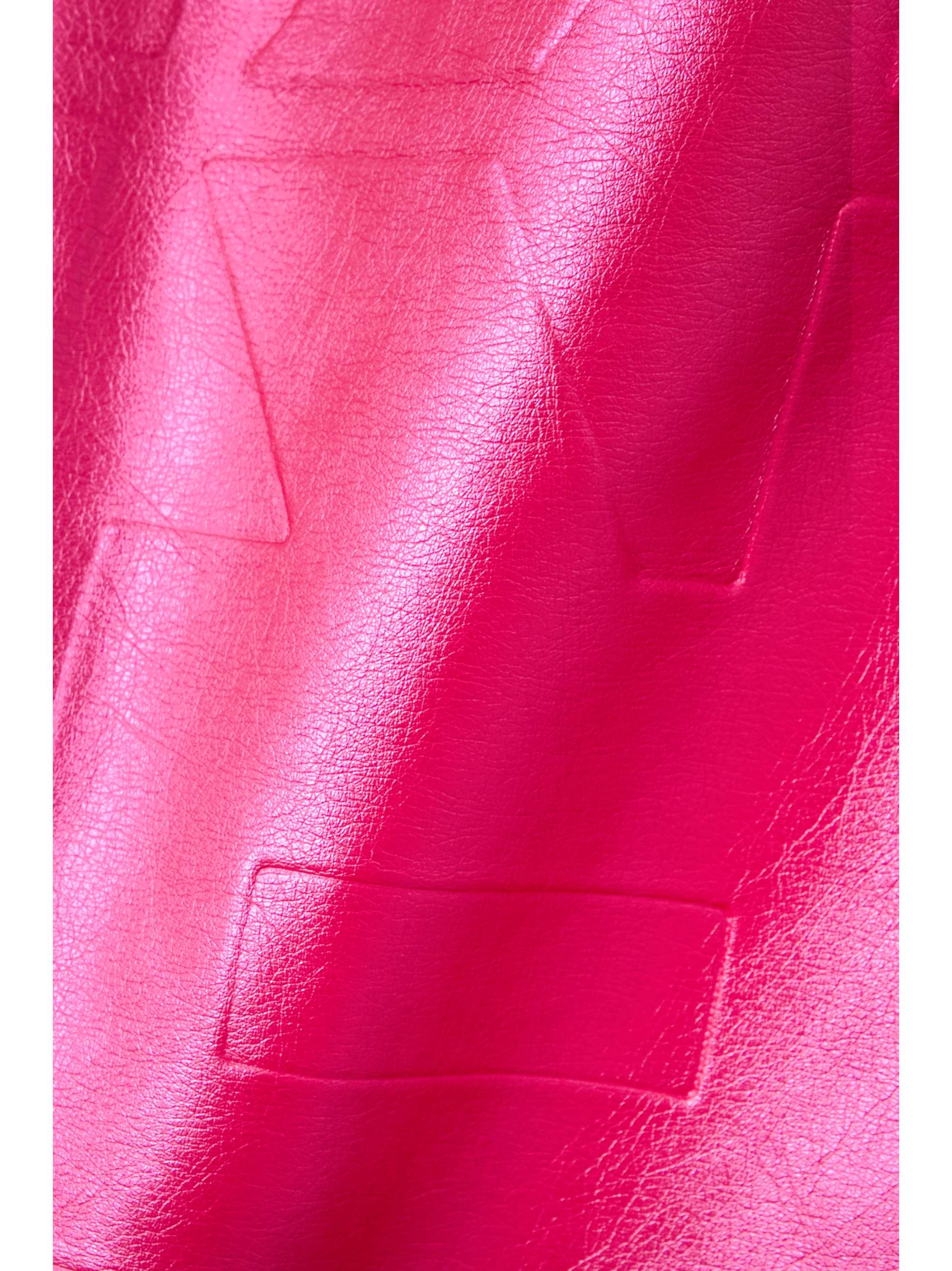 ROTATE BIRGER CHRISTENSEN Pantalon droit en cuir synthétique recyclé gaufré Rotie