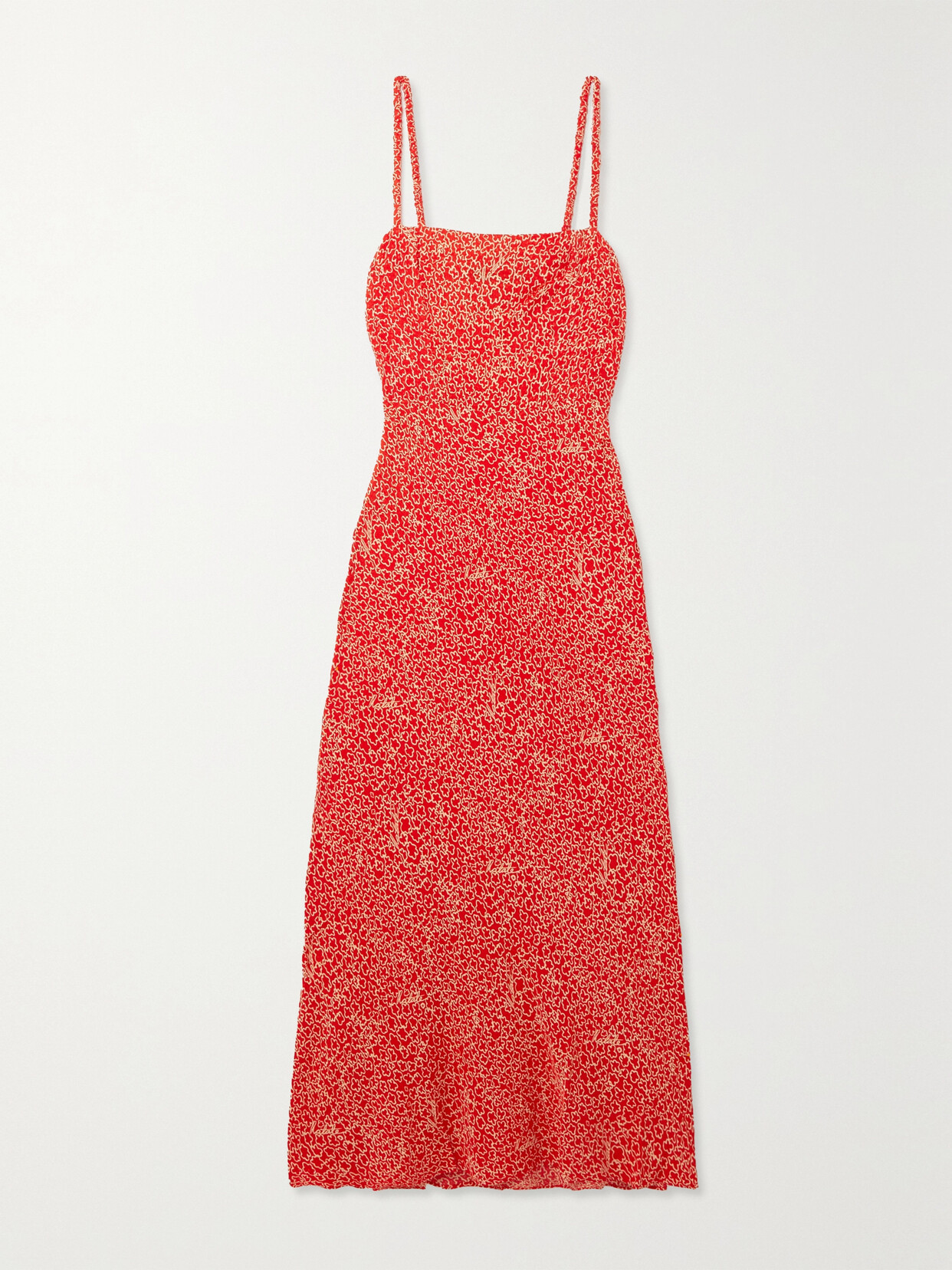 ROTATE Birger Christensen - Gobi Printed Jacquard Midi Dress - Red