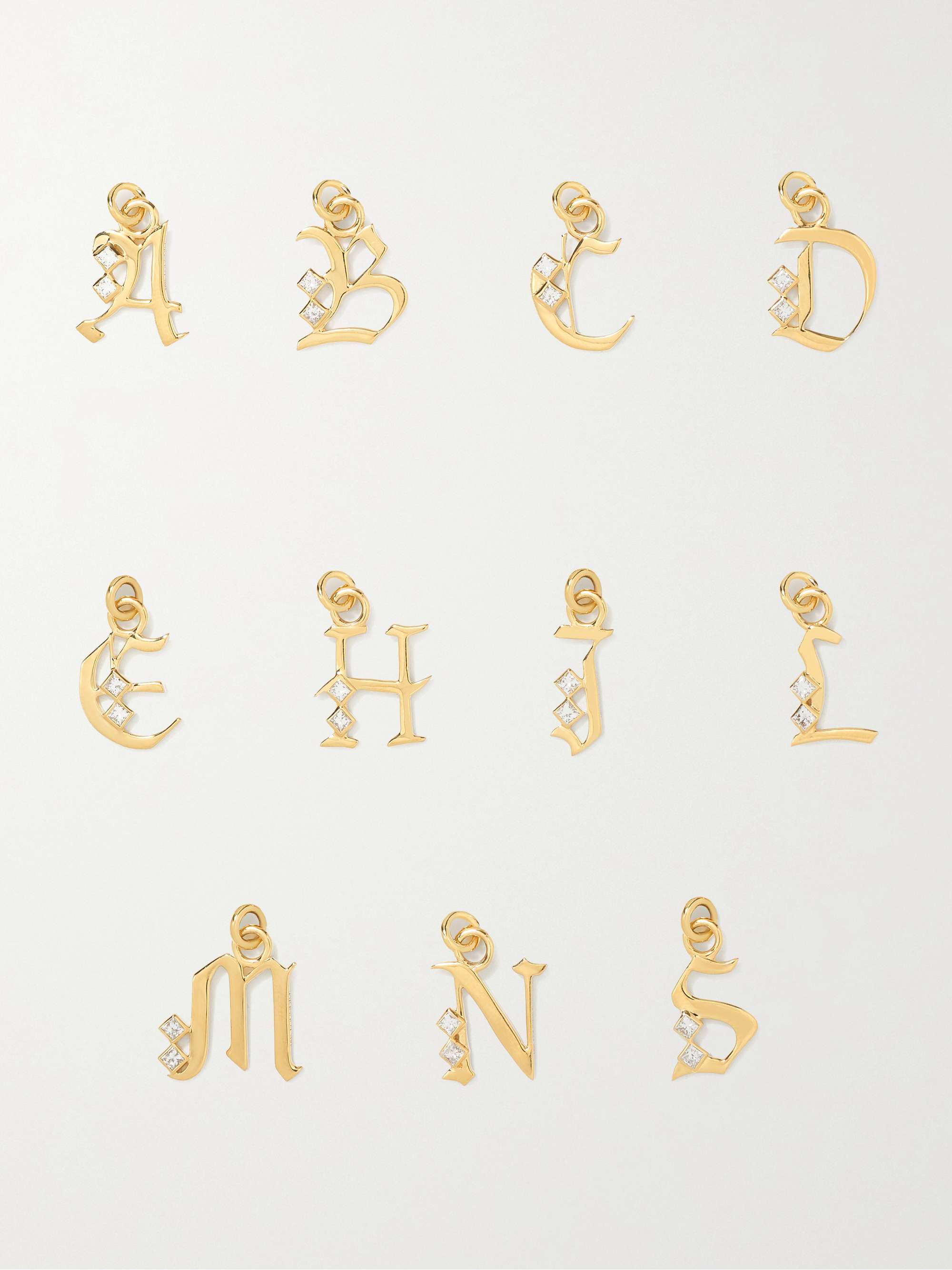 FOUNDRAE Initial 18K 黄金钻石项链
