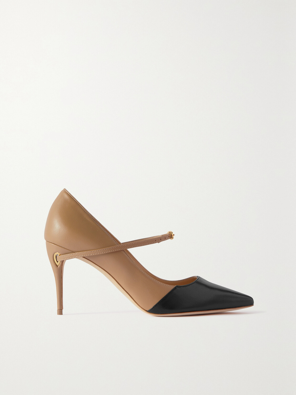 Jennifer Chamandi Lorenzo 85 Two-tone Leather Pumps