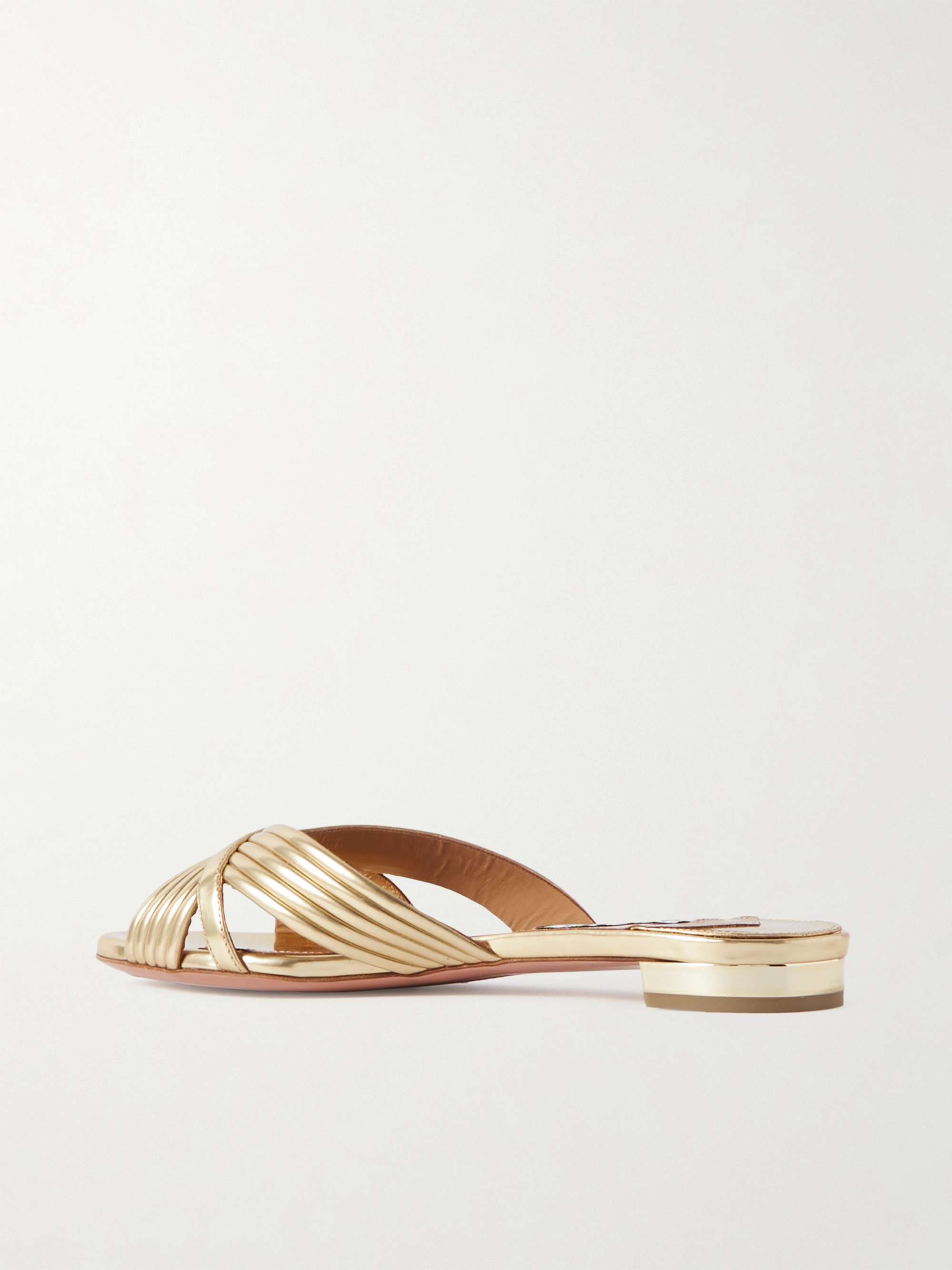 AQUAZZURA Sundance faux leather slides