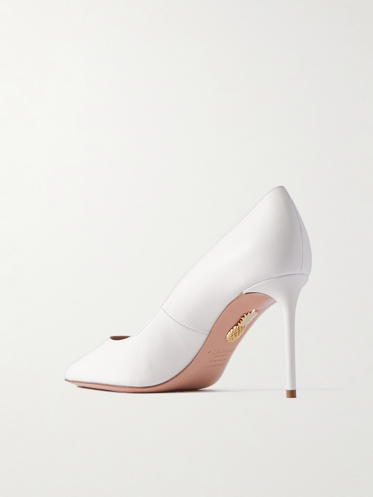 Shop Aquazzura Purist 85 Leather Pumps In White