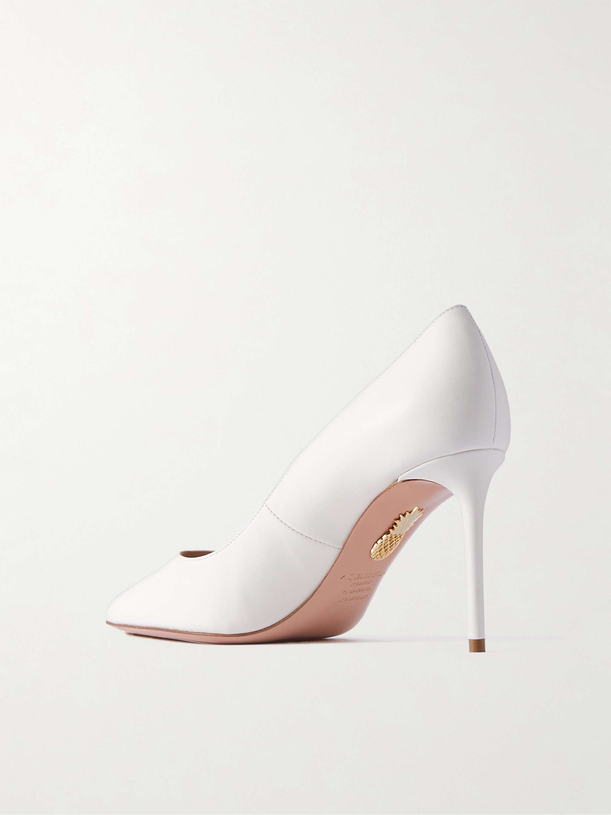 AQUAZZURA Purist 85 leather pumps