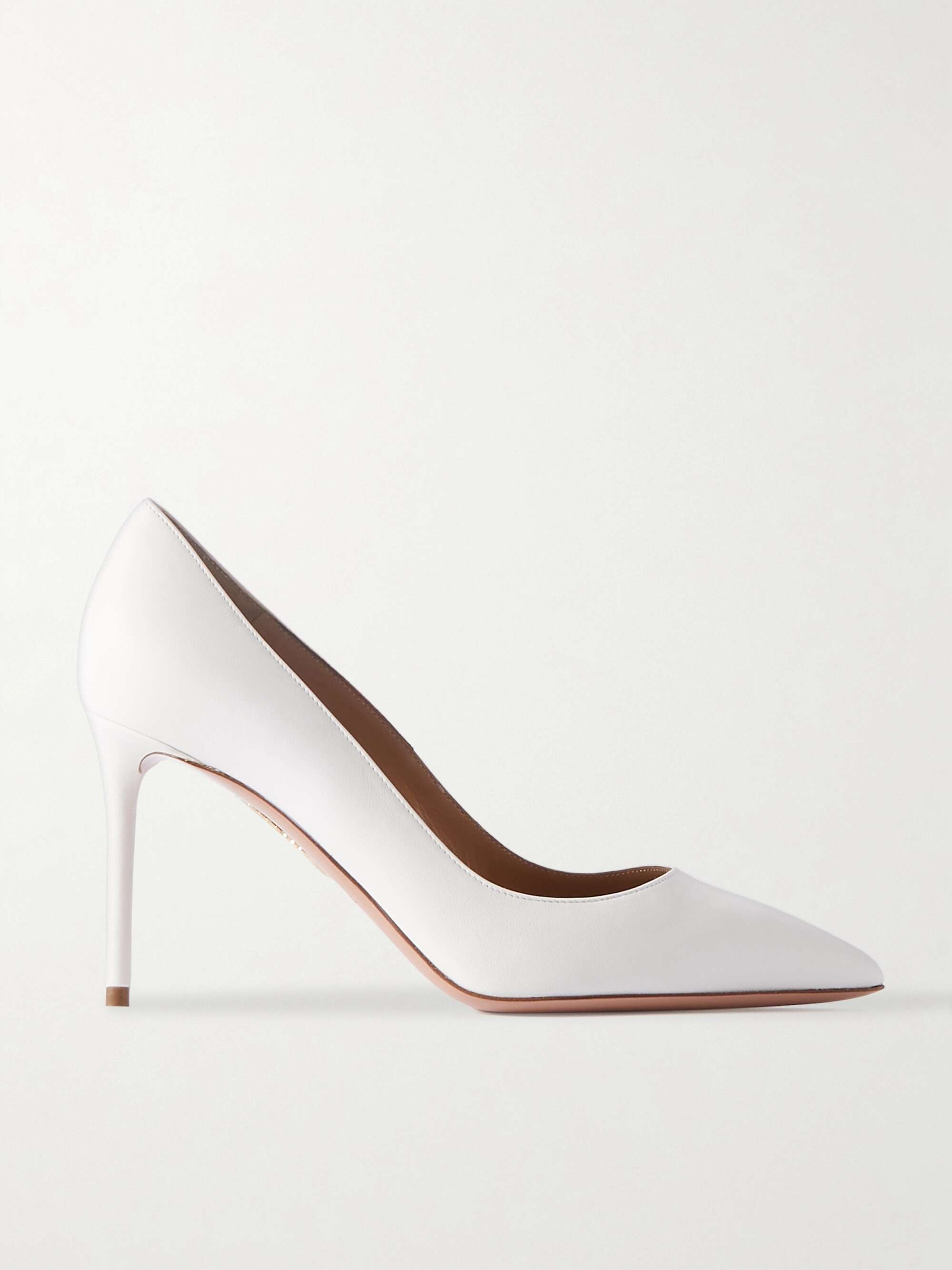 AQUAZZURA Purist 85 leather pumps | NET-A-PORTER