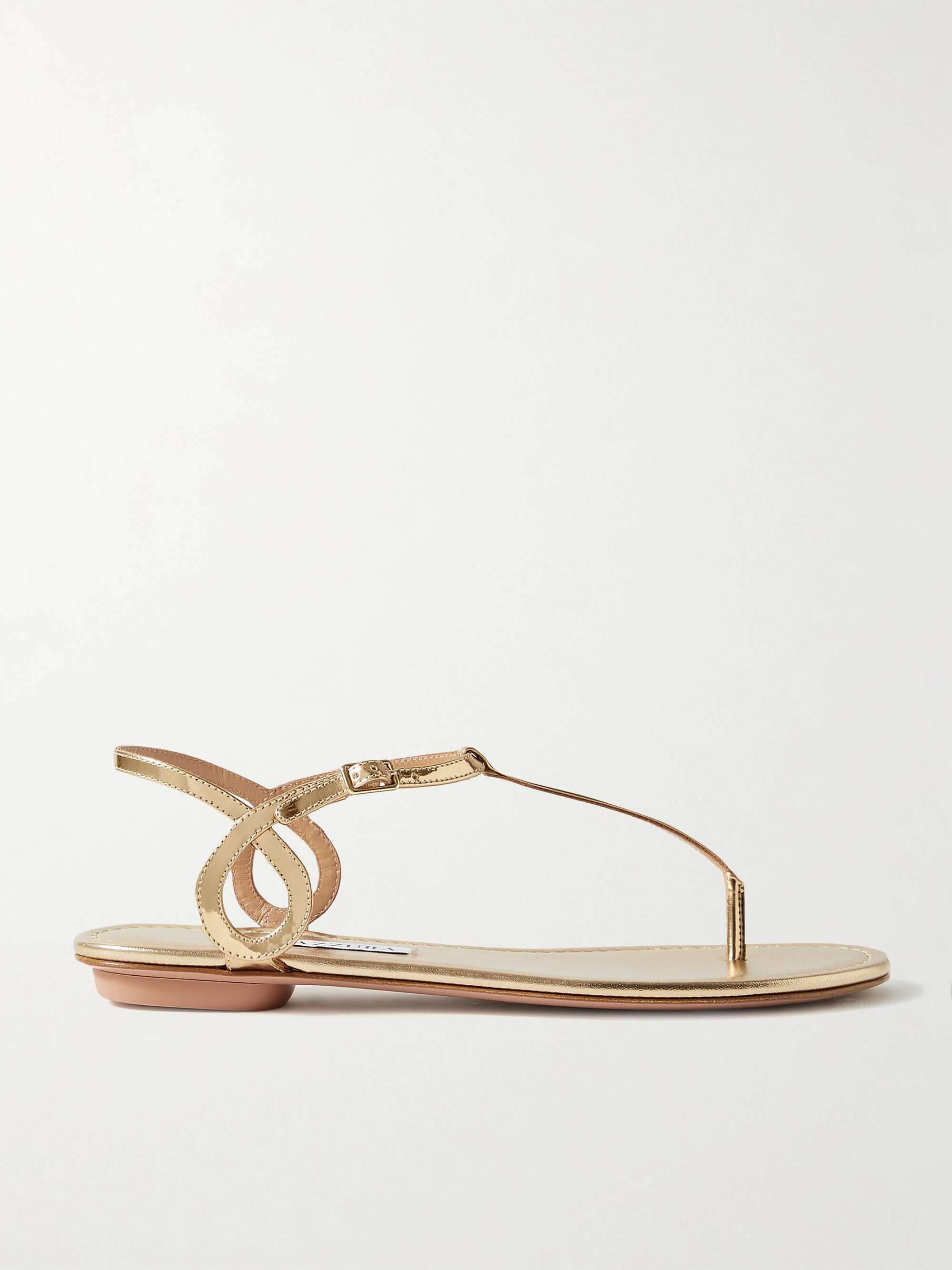 AQUAZZURA Almost Bare metallic leather sandals | NET-A-PORTER