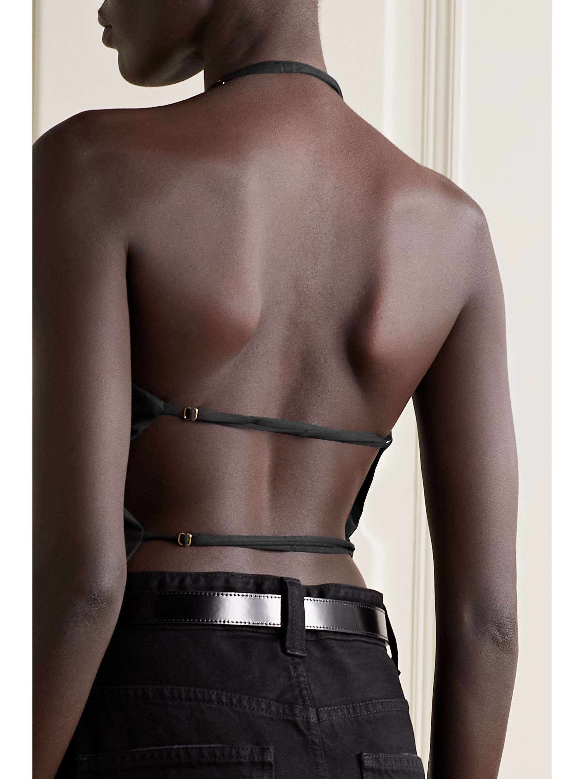 REFORMATION Kalen open-back draped TENCEL Lyocell top