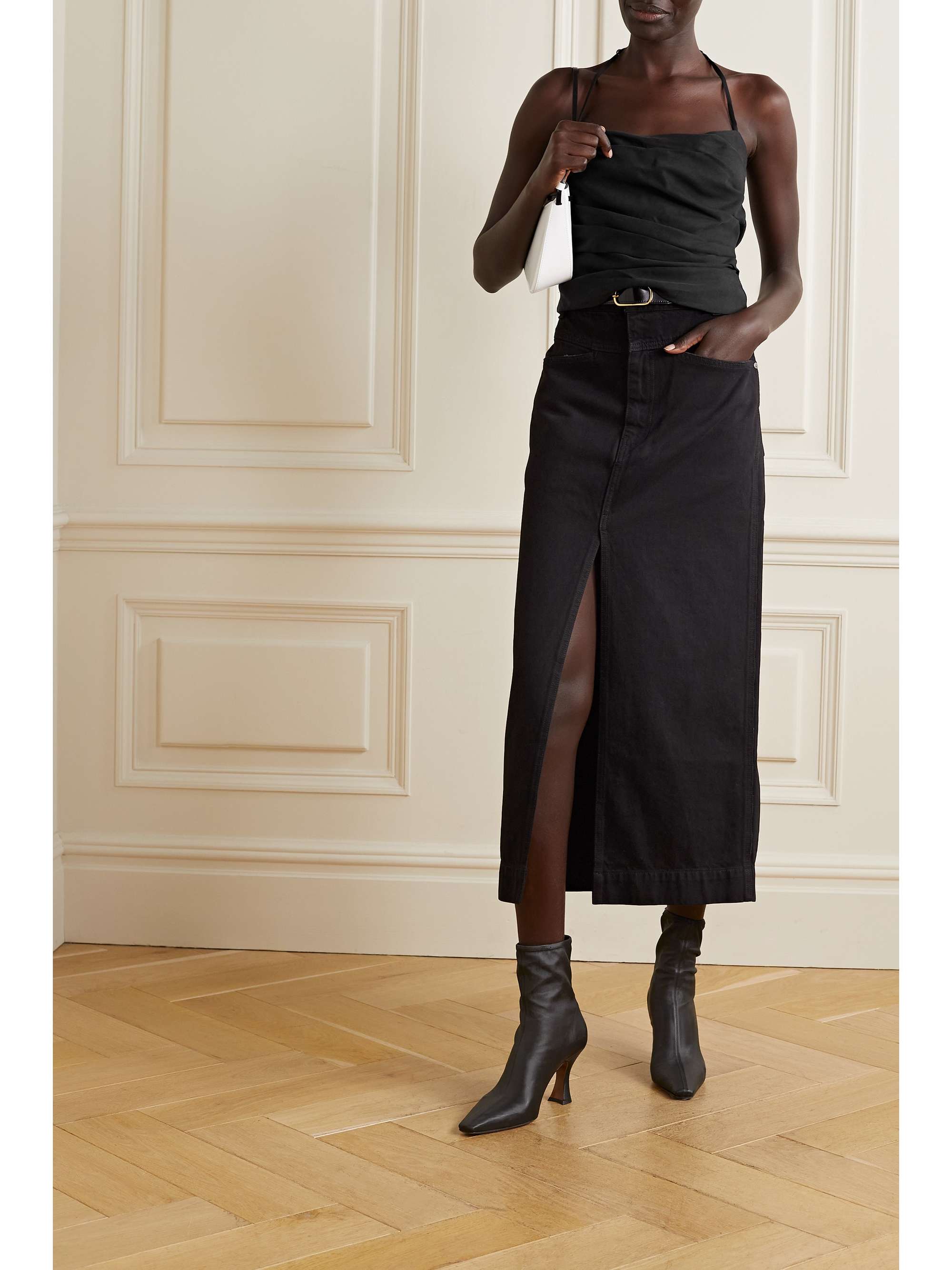REFORMATION Kalen open-back draped TENCEL Lyocell top