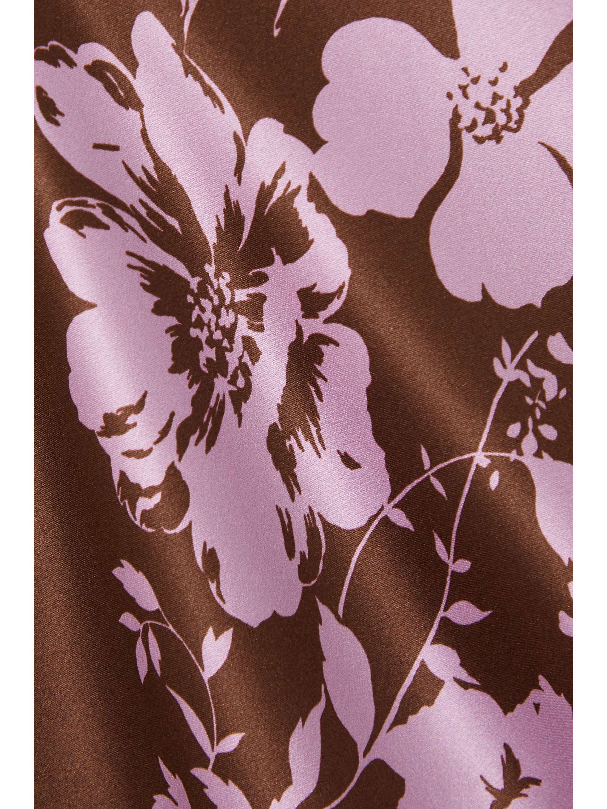 REFORMATION Joanne strapless floral-print silk-charmeuse midi dress