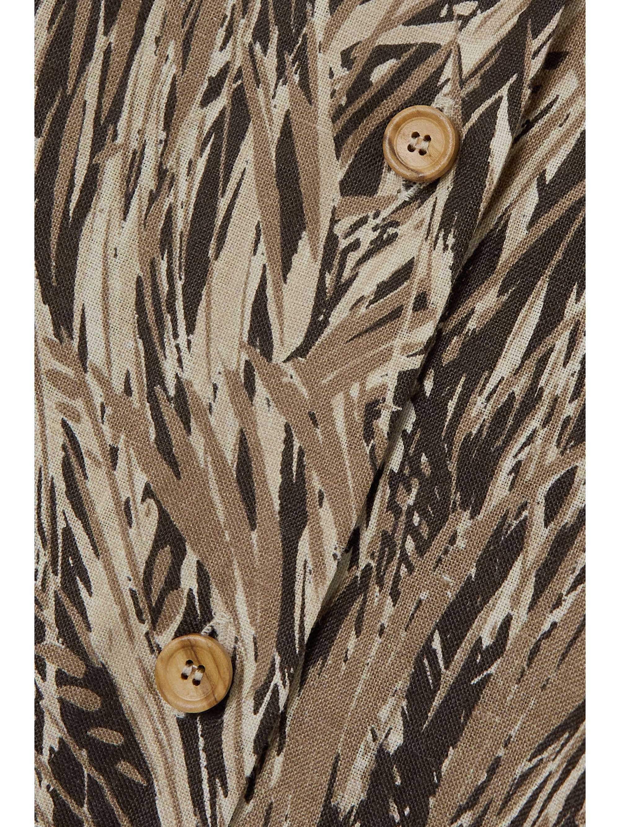 LORO PIANA Printed linen-gauze shirt