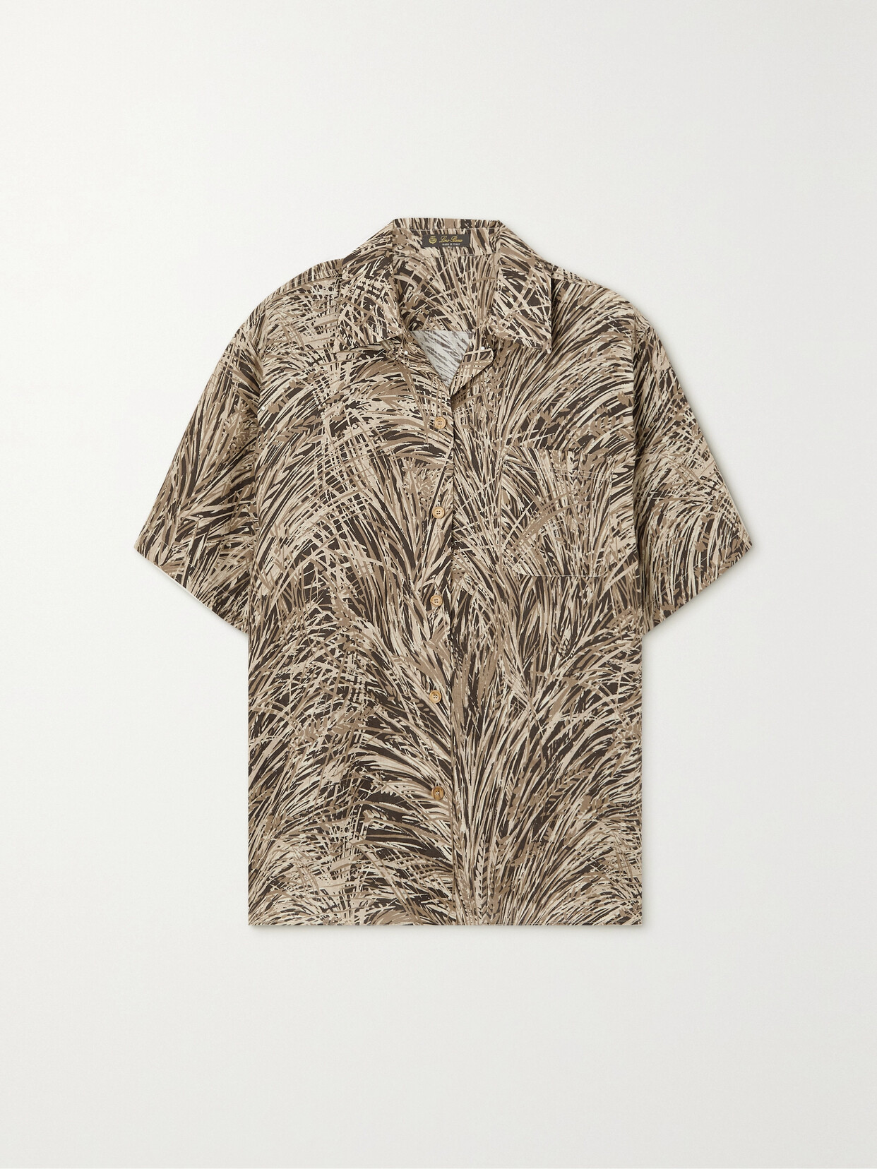 Loro Piana - Printed Linen-gauze Shirt - Brown