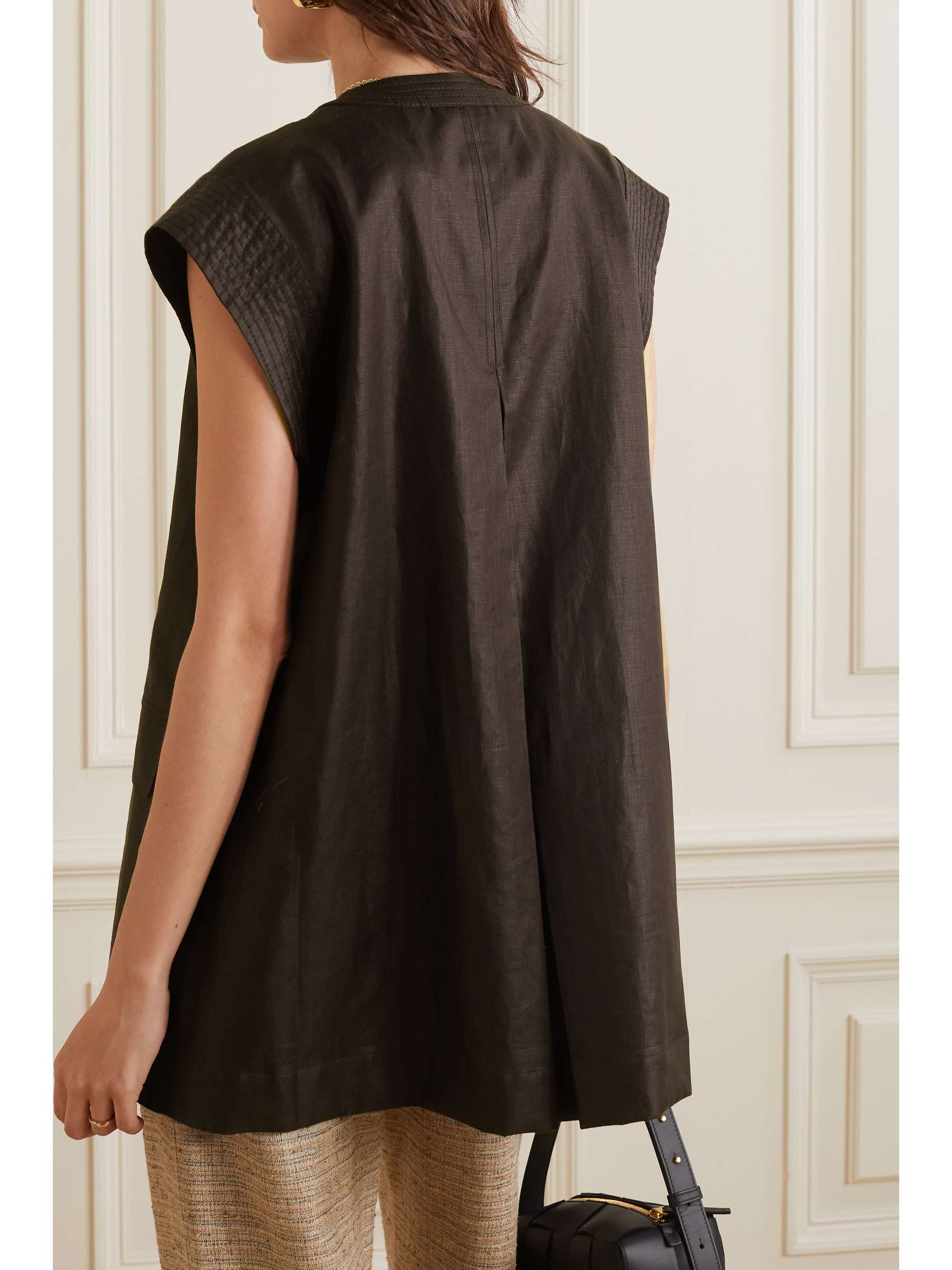 LORO PIANA Coated linen-canvas gilet
