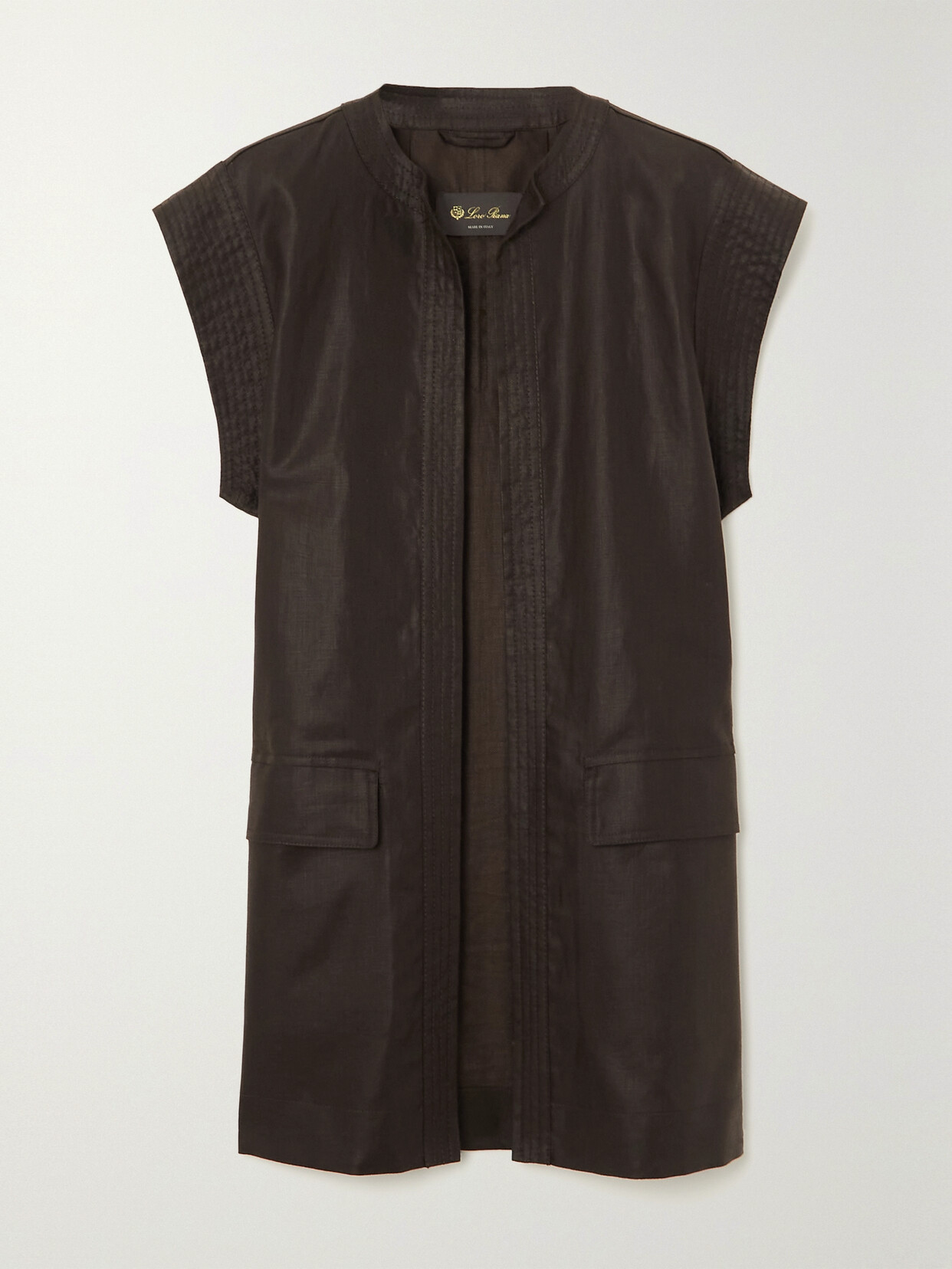 Loro Piana - Coated Linen-canvas Gilet - Brown