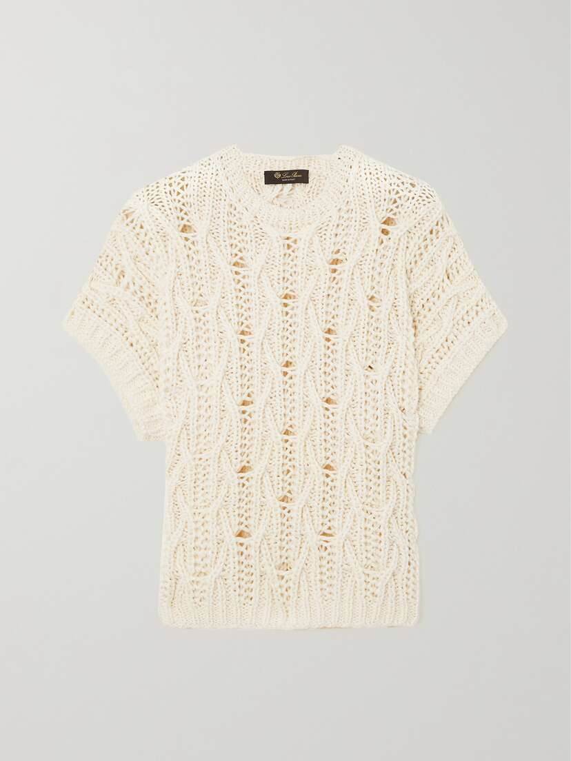 Loro Piana Cable-knit Cashmere-blend Sweater