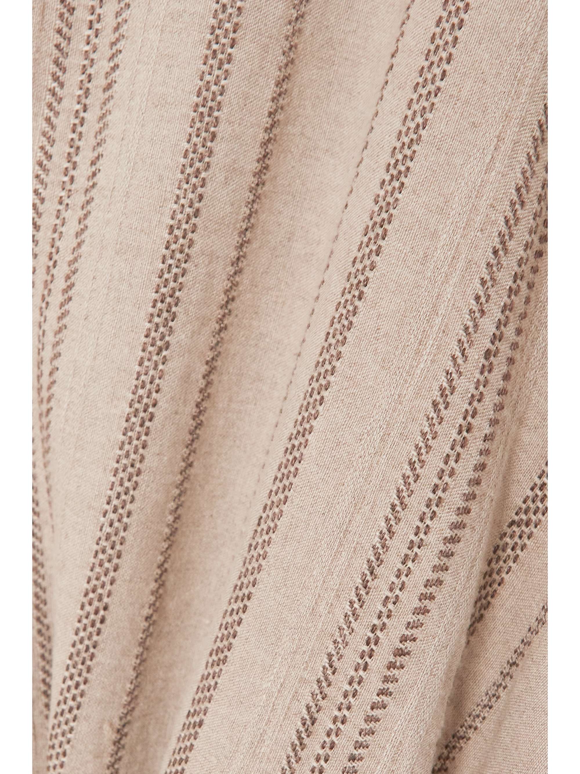 LORO PIANA Katia belted embroidered linen maxi dress