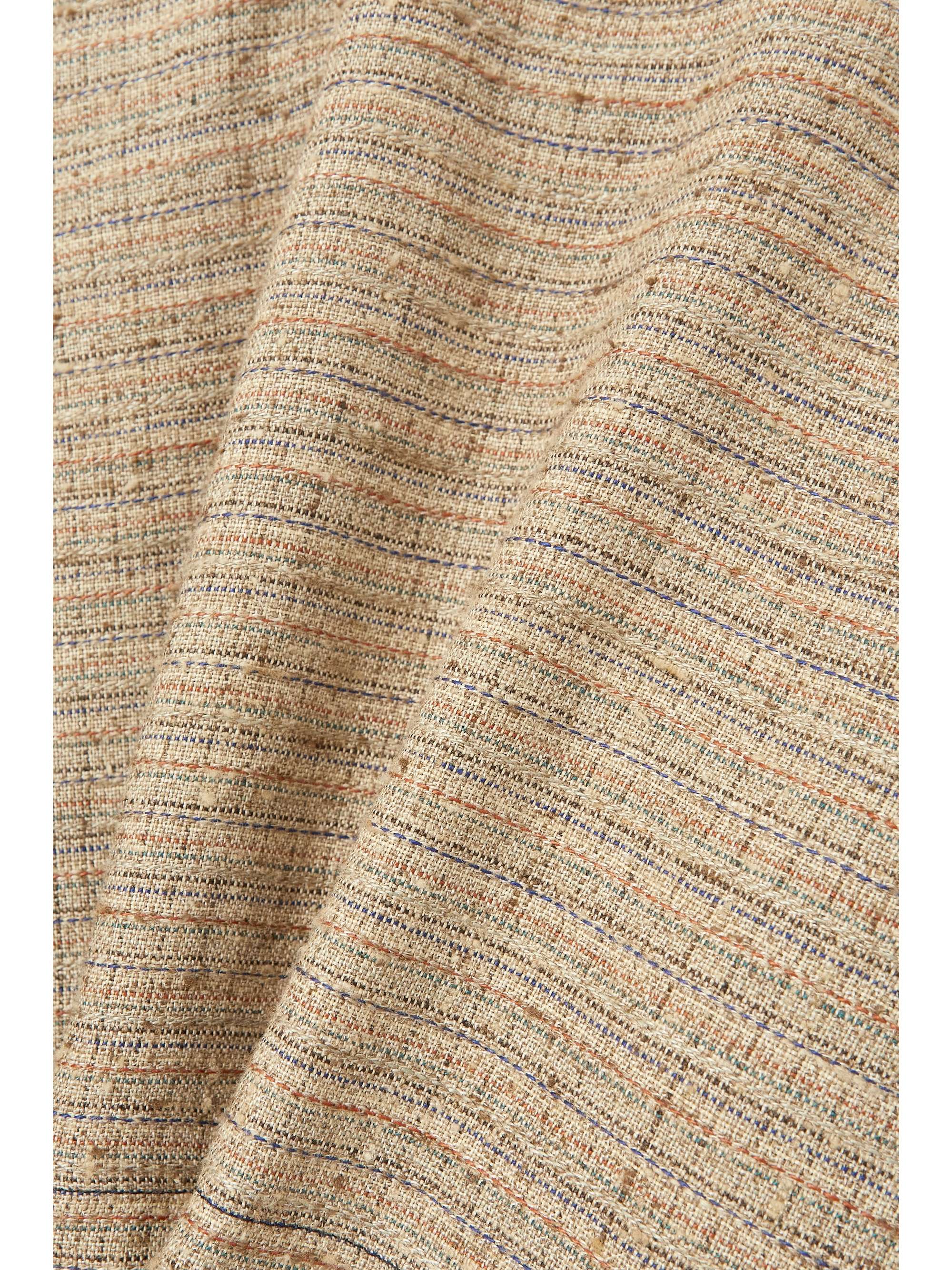 LORO PIANA Mellark leather-trimmed linen jacket