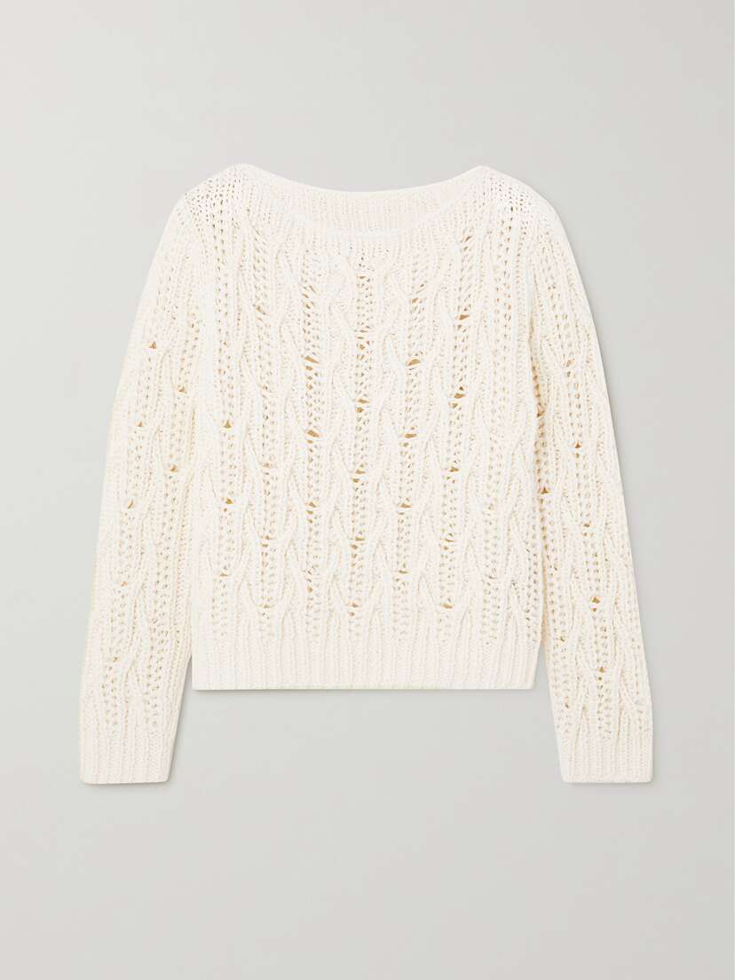 Loro Piana Cable-knit Cashmere-blend Sweater