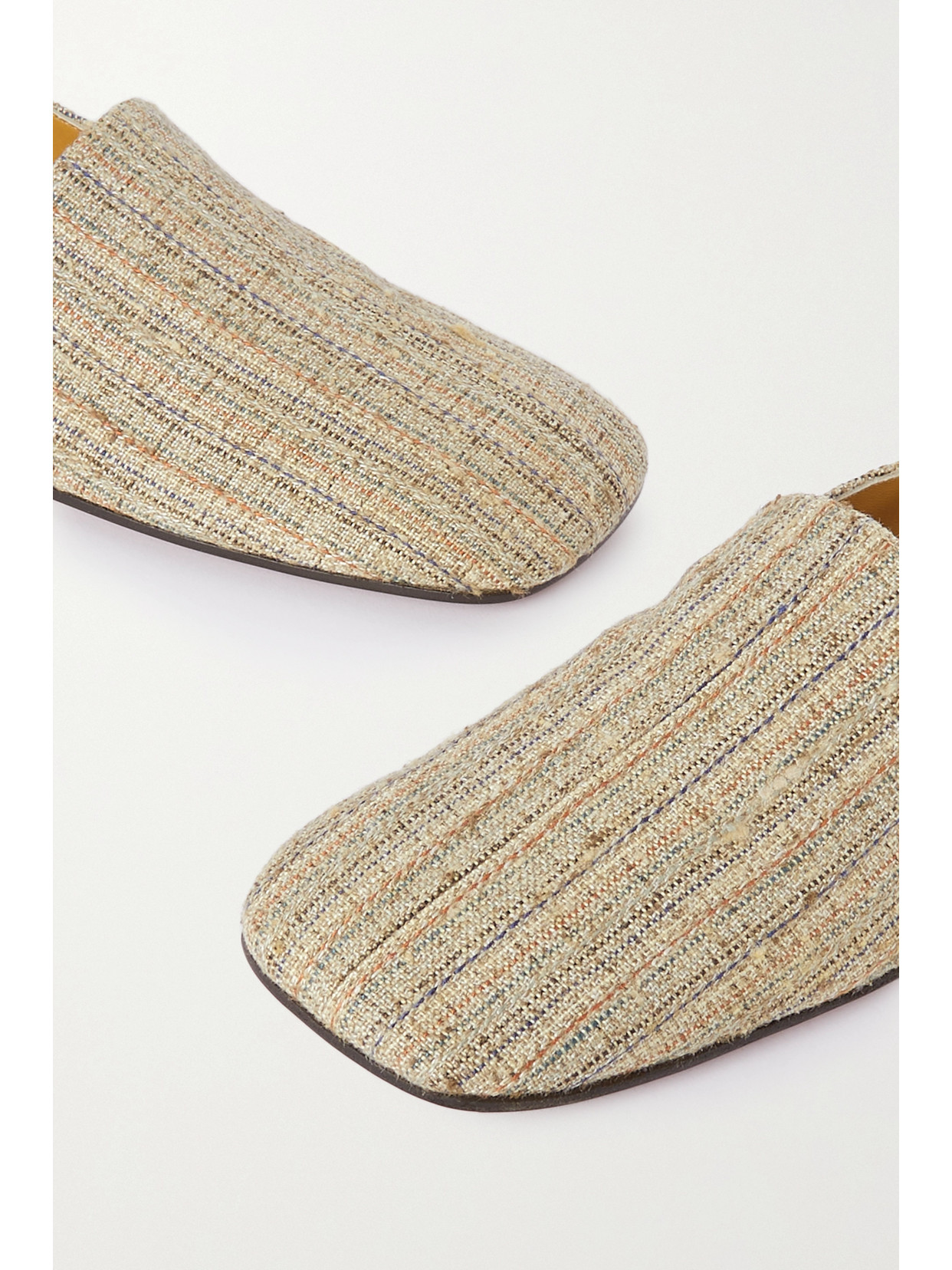 Shop Loro Piana Andria Canvas Slippers In Neutrals