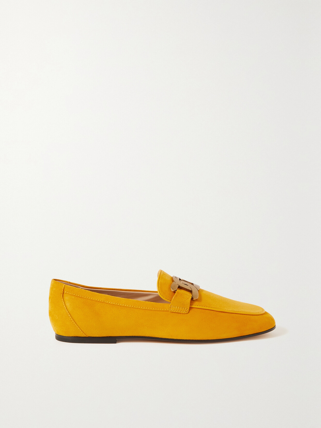 Tod's Kate Embellished Suede Loafers - Yellow