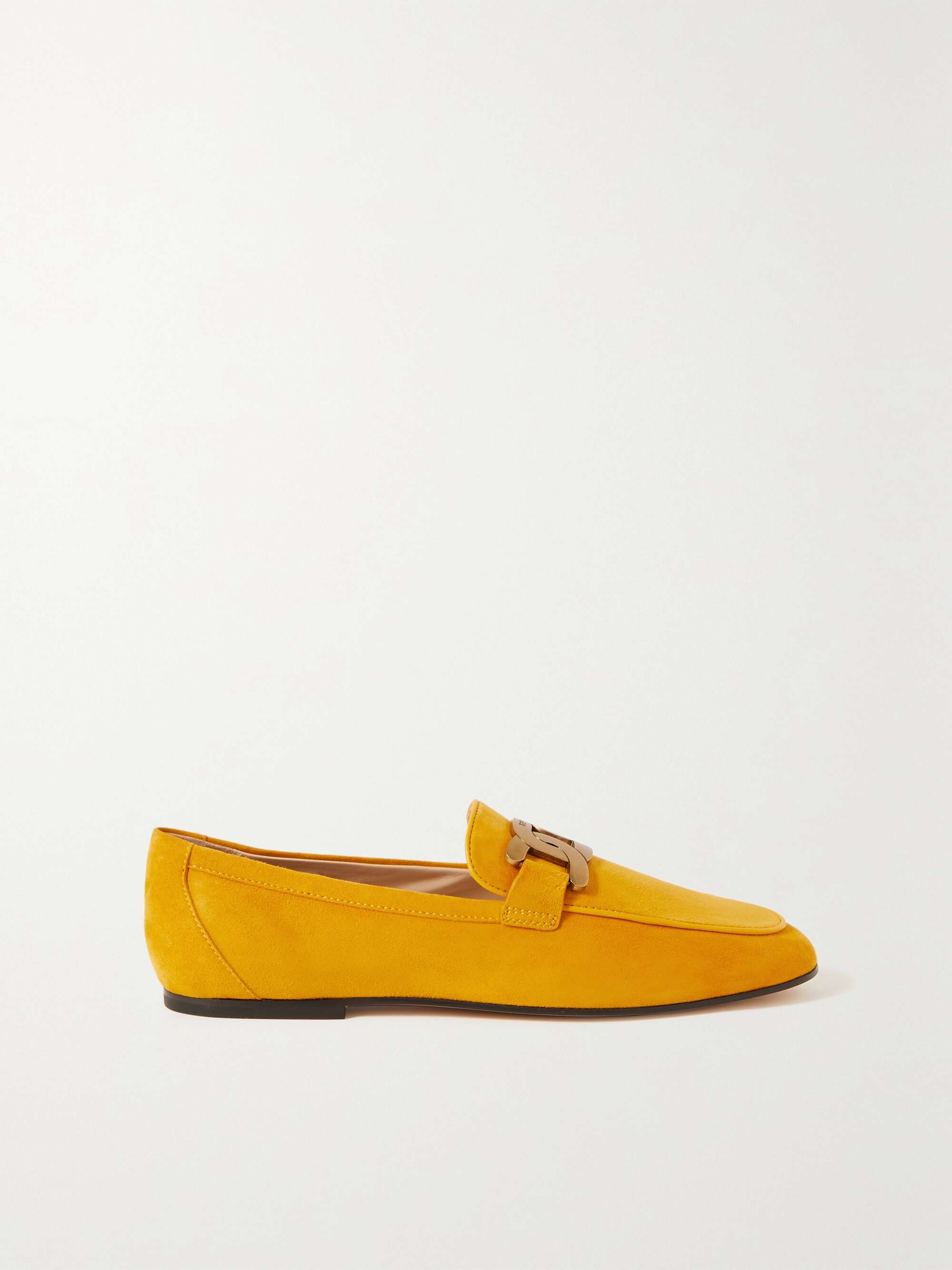 TOD'S Kate embellished suede loafers | NET-A-PORTER