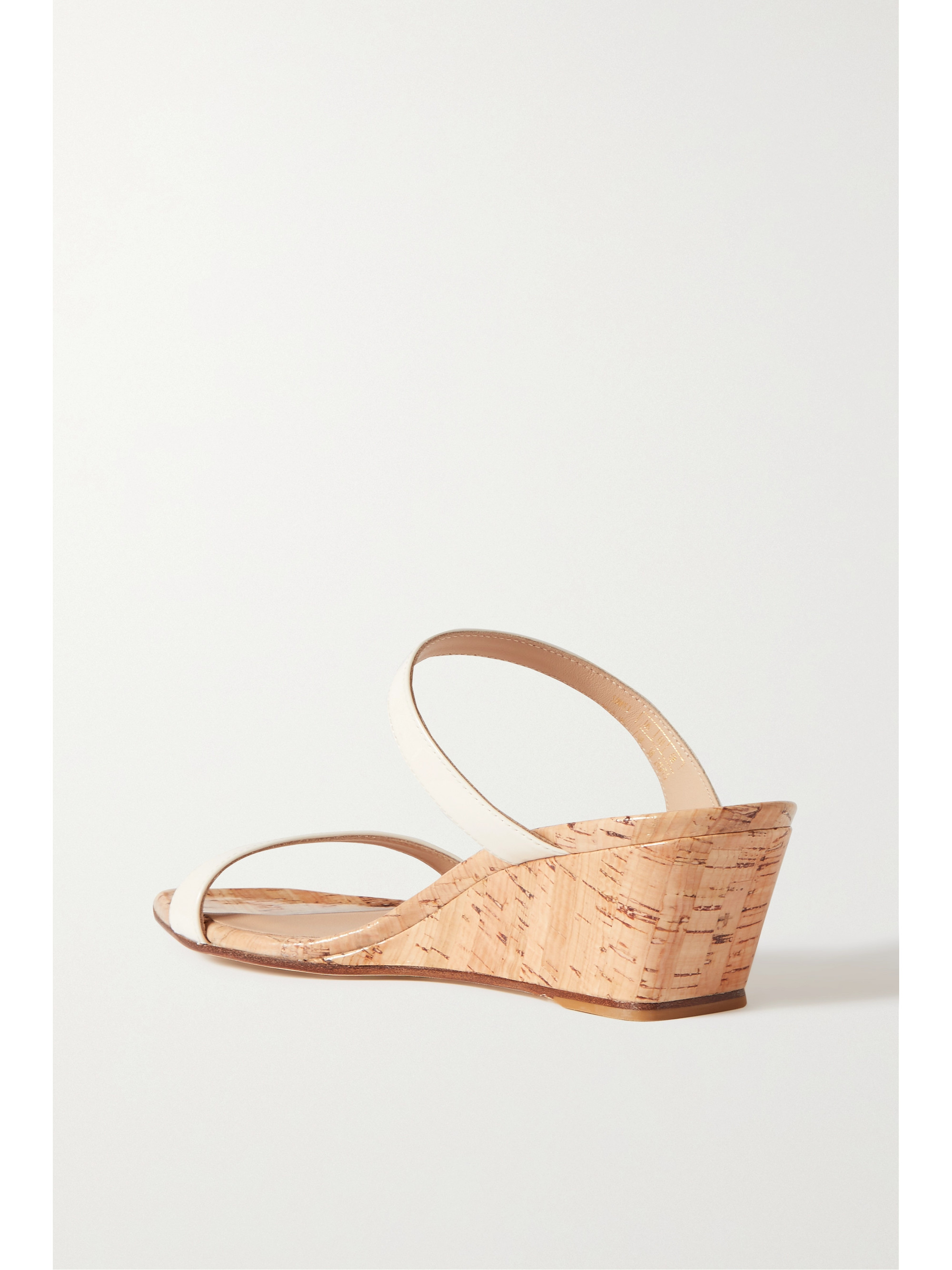 Stuart Weitzman Aleena patent-leather wedge sandals thumbnail